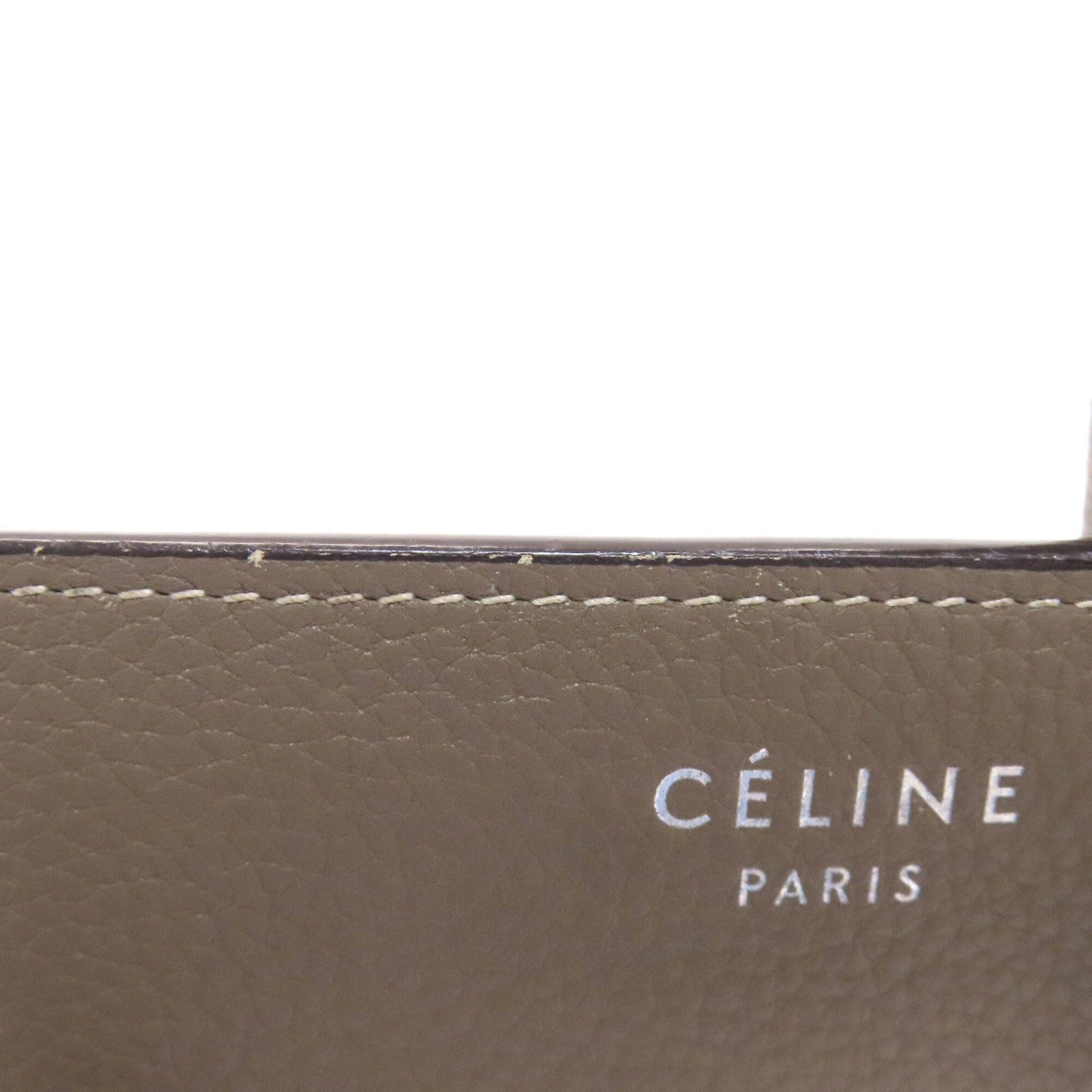 Celine Grayish Leather Handbag (Pre-Owned)