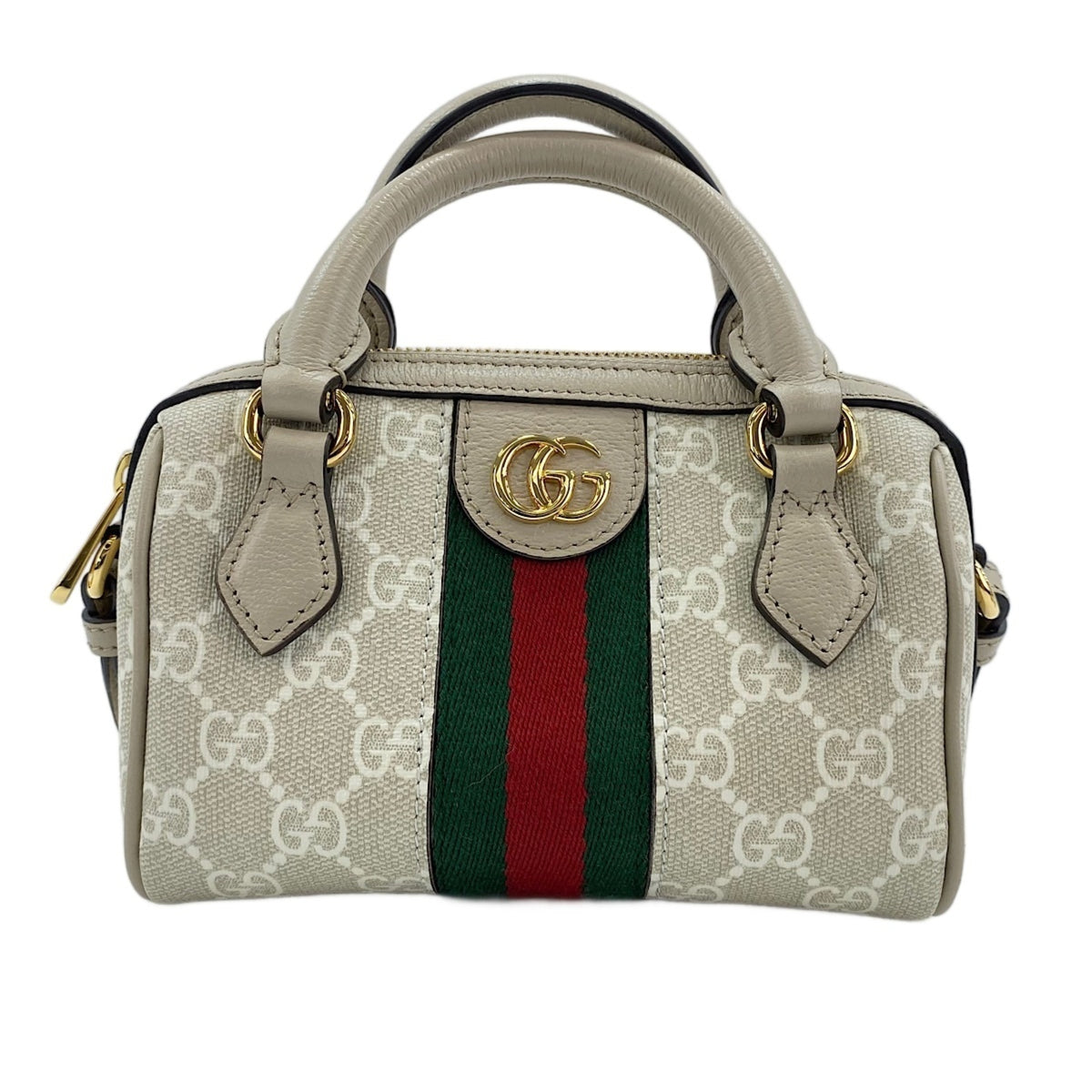 Gucci Sherry Line Beige Handbag (Pre-Owned)