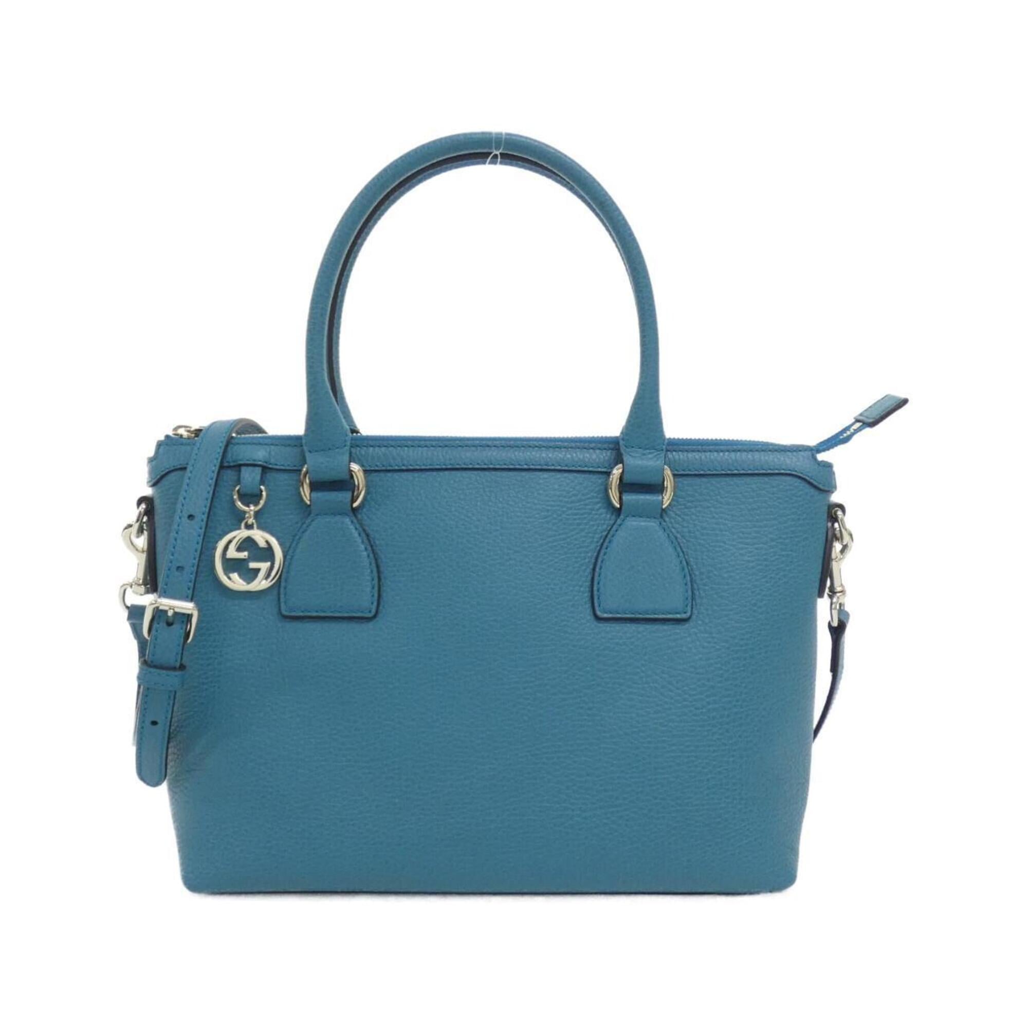 Gucci Light Blue Leather Handbag (Pre-Owned)