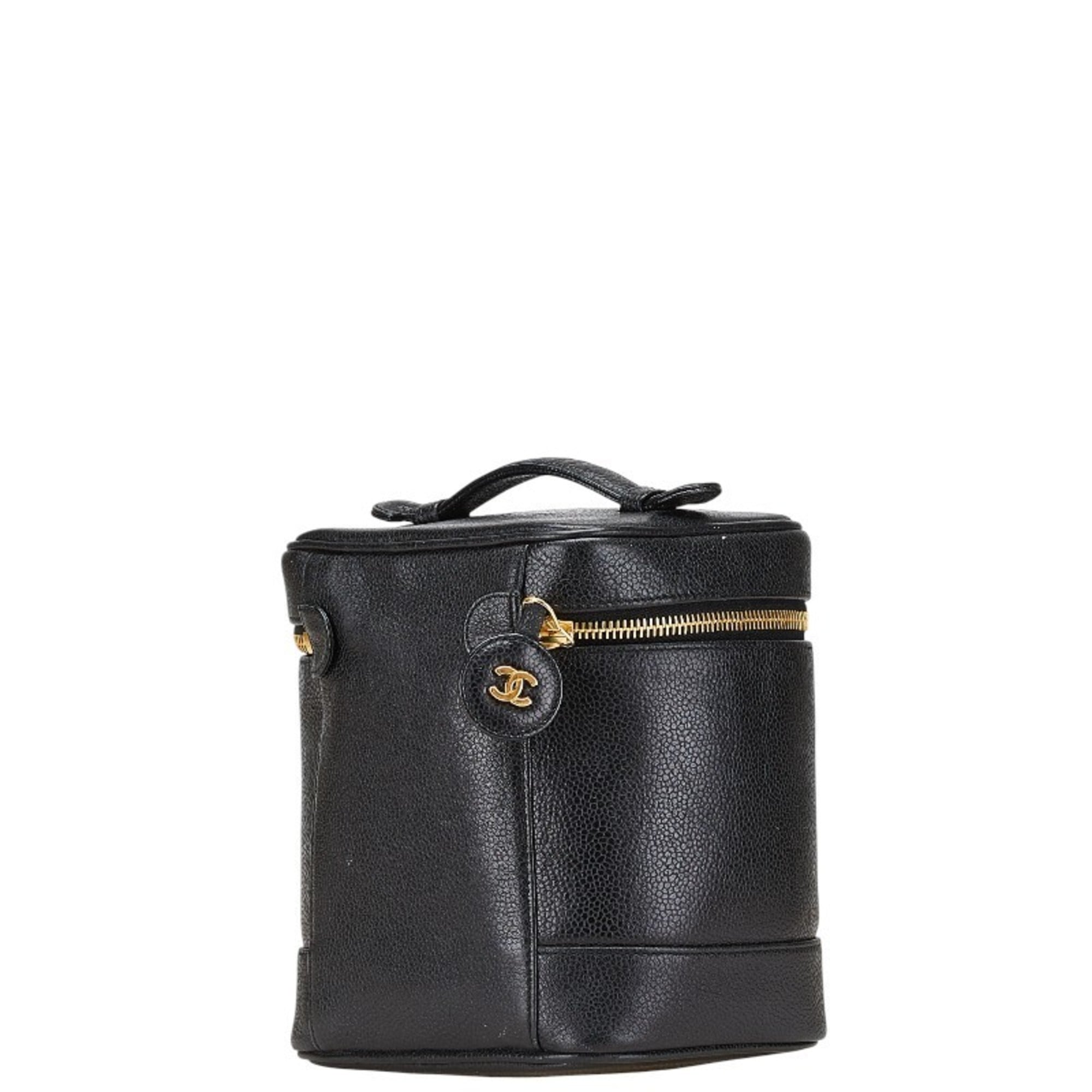 Chanel Black Grained Calfskin Vanity Bag (Pre-Owned)