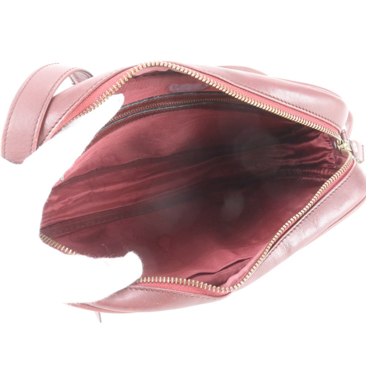 Cartier Bordeaux Leather Crossbody Bag Shoulder Bag (Pre-Owned)