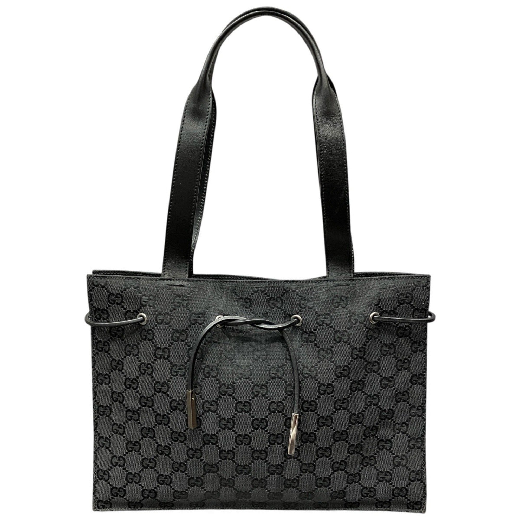 Gucci Black Canvas Tote Bag (Pre-Owned)