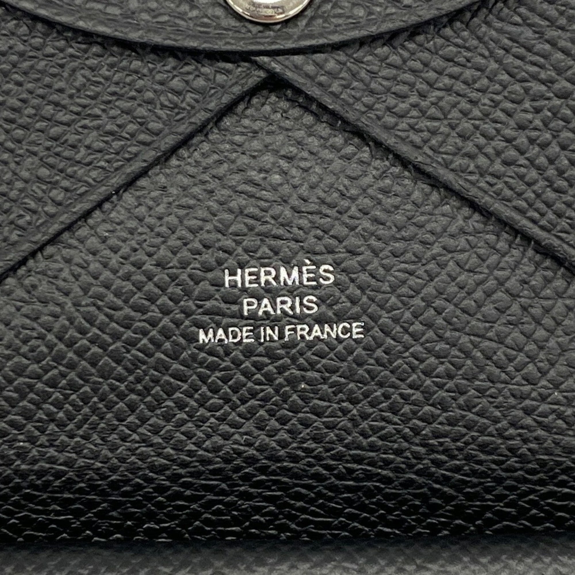 Hermes Black Epsom Leather Coin Purse/Coin Case (Pre-Owned)