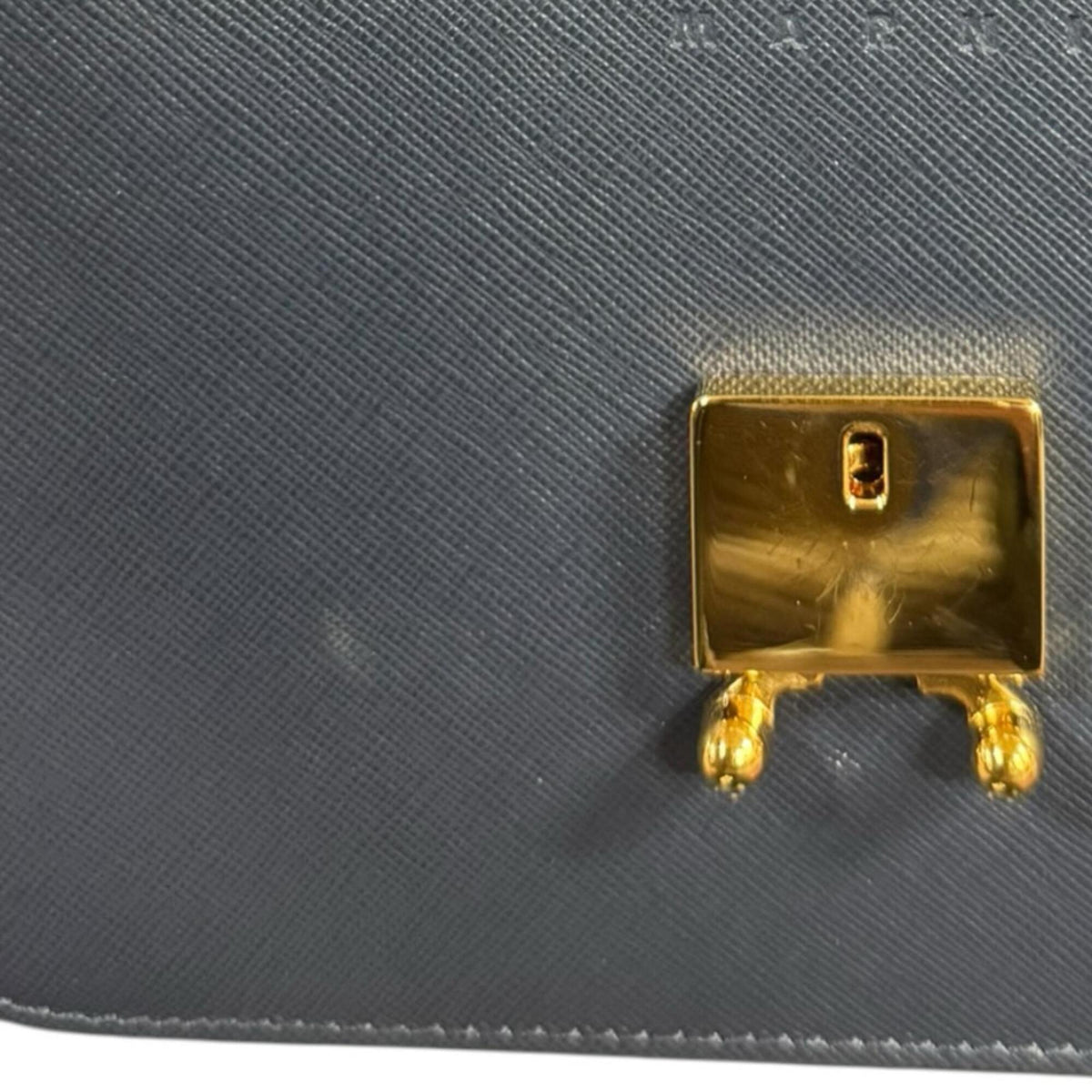 Marni Brown Green Navy Leather Shoulder Bag (Pre-Owned)