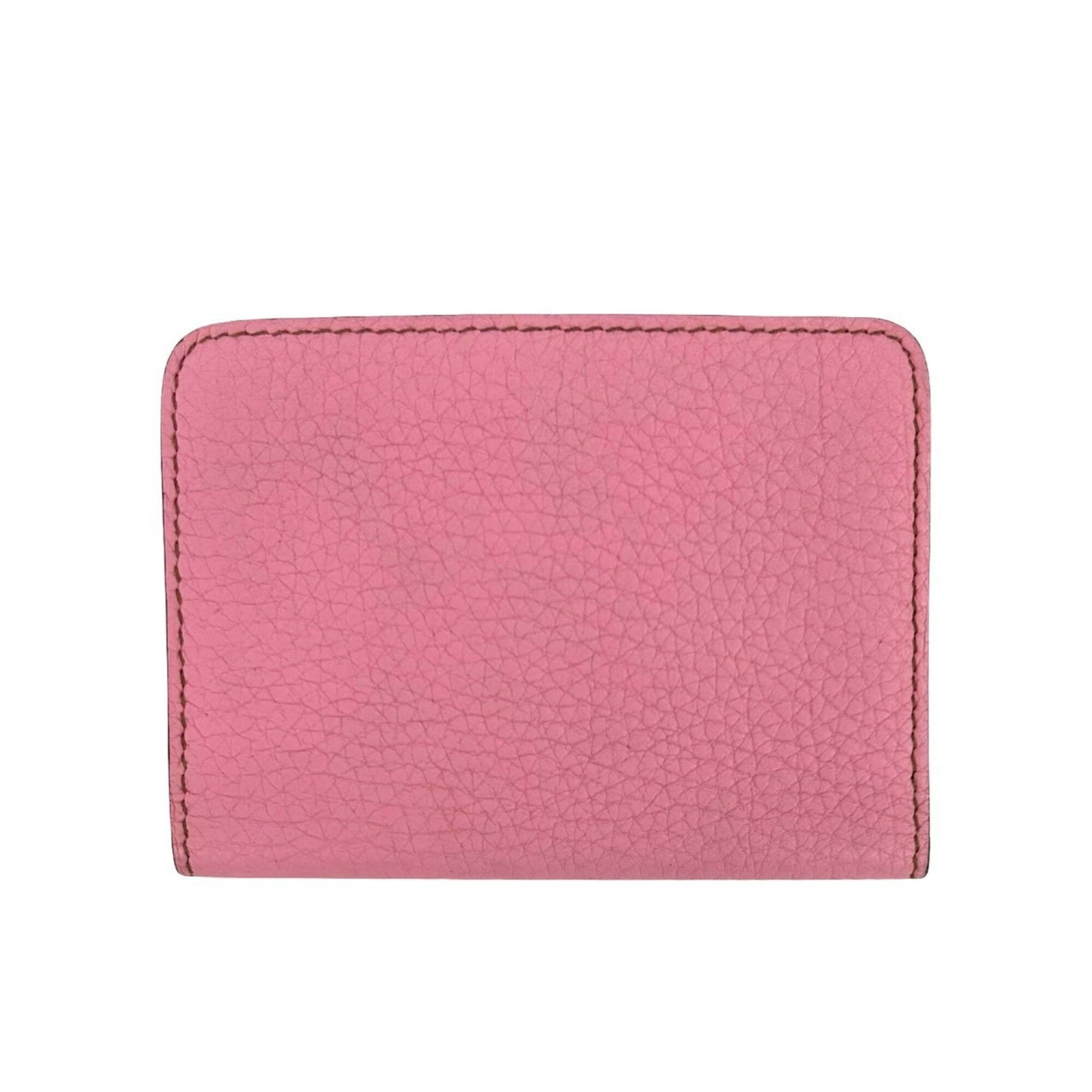 Hermes Pink Taurillon Clemence Leather Coin Purse/Coin Case (Pre-Owned)