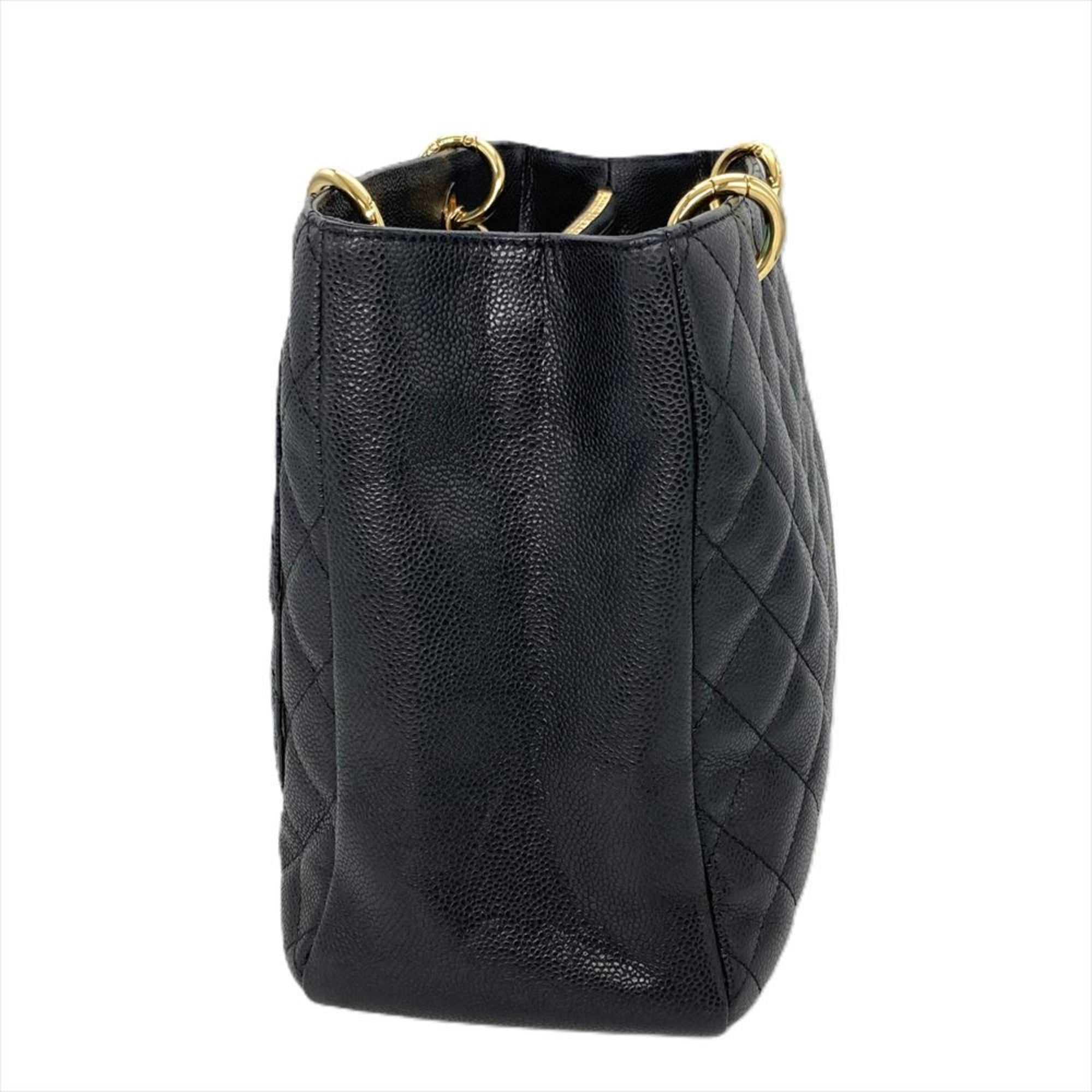 Chanel Black Grained Calfskin Tote Bag (Pre-Owned)
