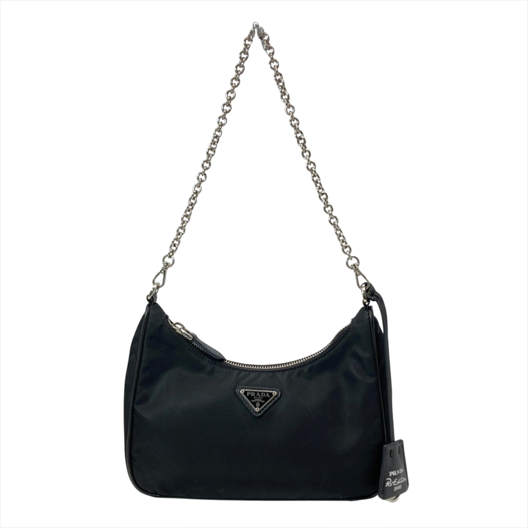 Prada Black Nylon Handbag Shoulder Bag (Pre-Owned)