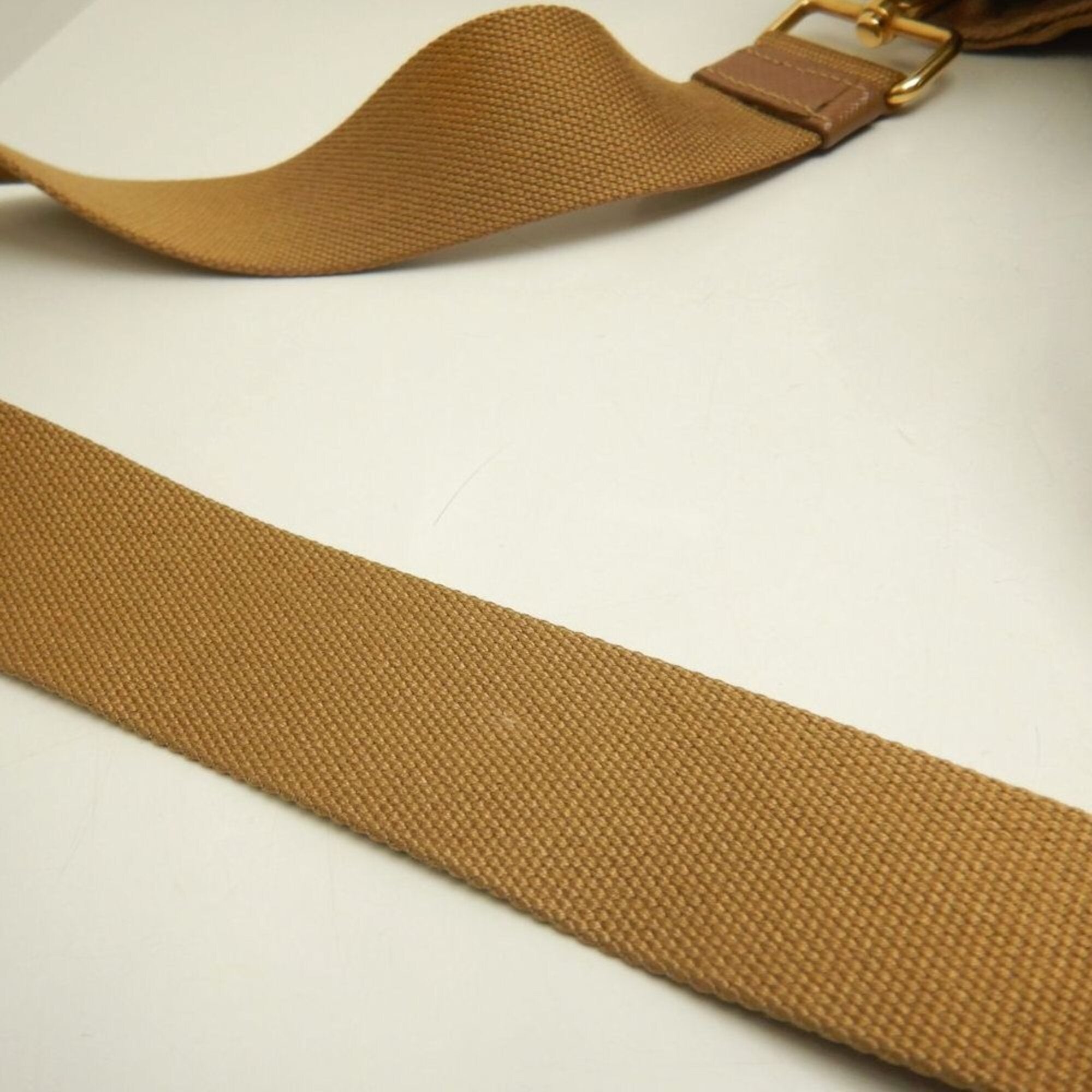 Prada Canapa Gold Canvas Tote Bag (Pre-Owned)