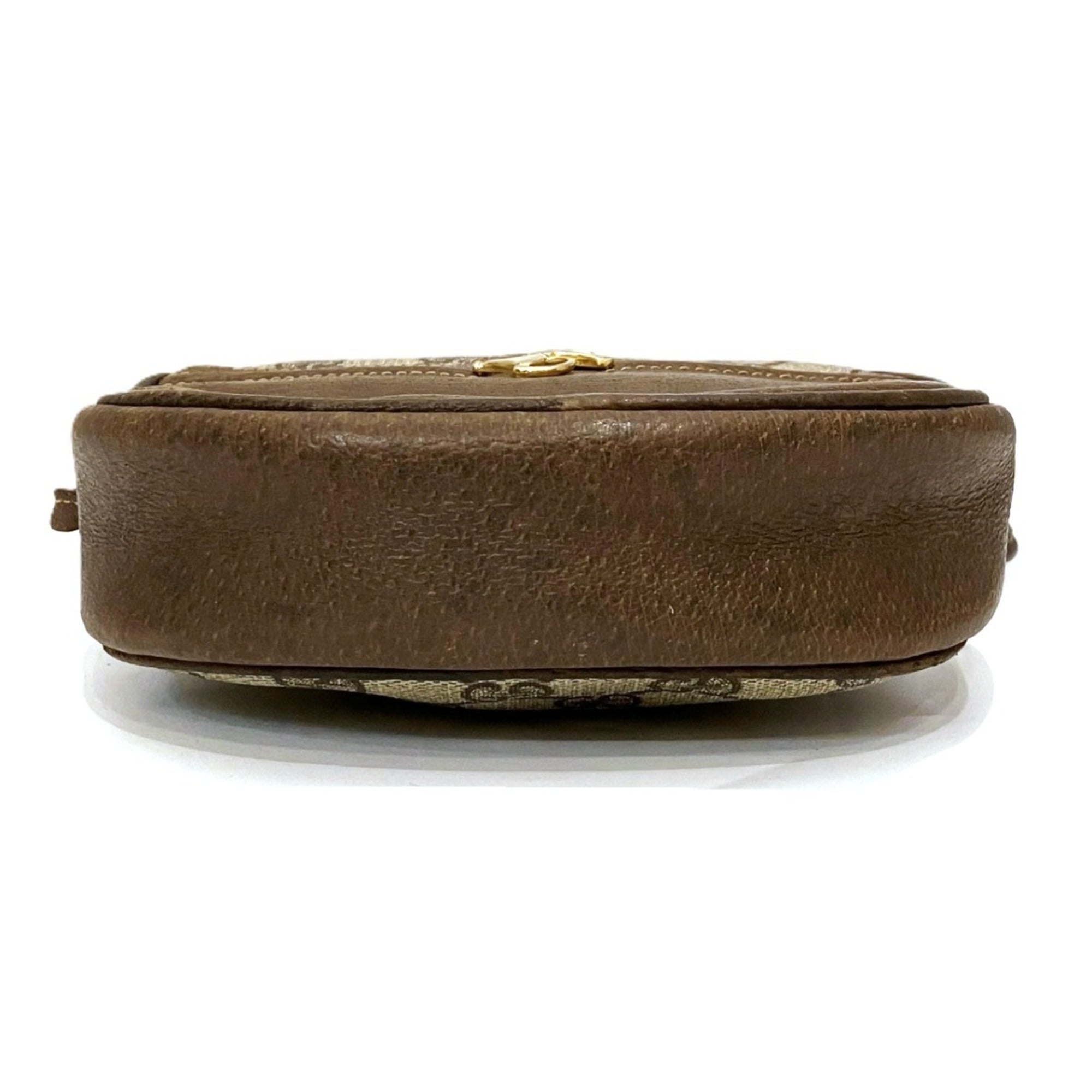 Gucci Horsebit Brown Pvc Leather Shoulder Bag (Pre-Owned)