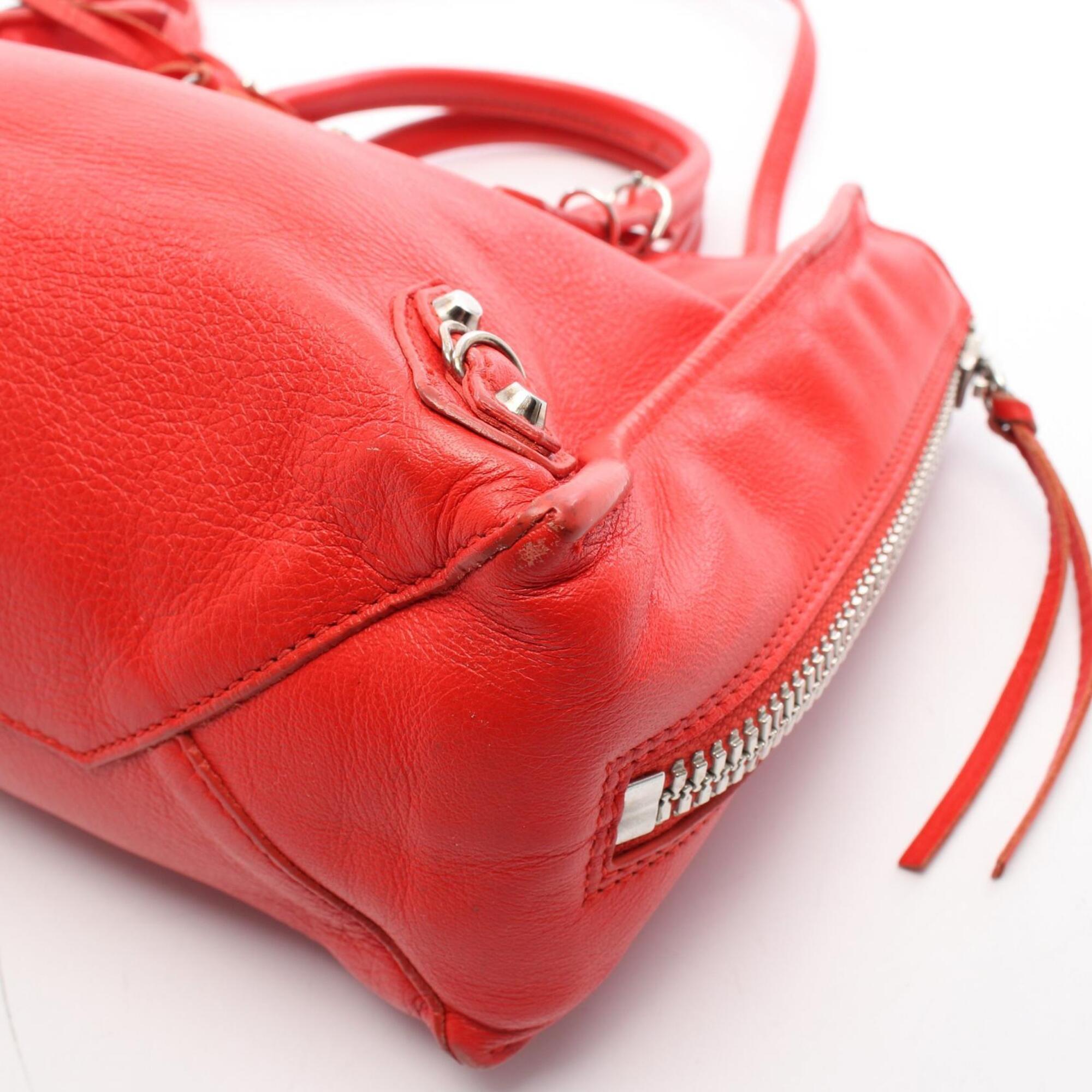 Balenciaga Red Color Leather Handbag (Pre-Owned)