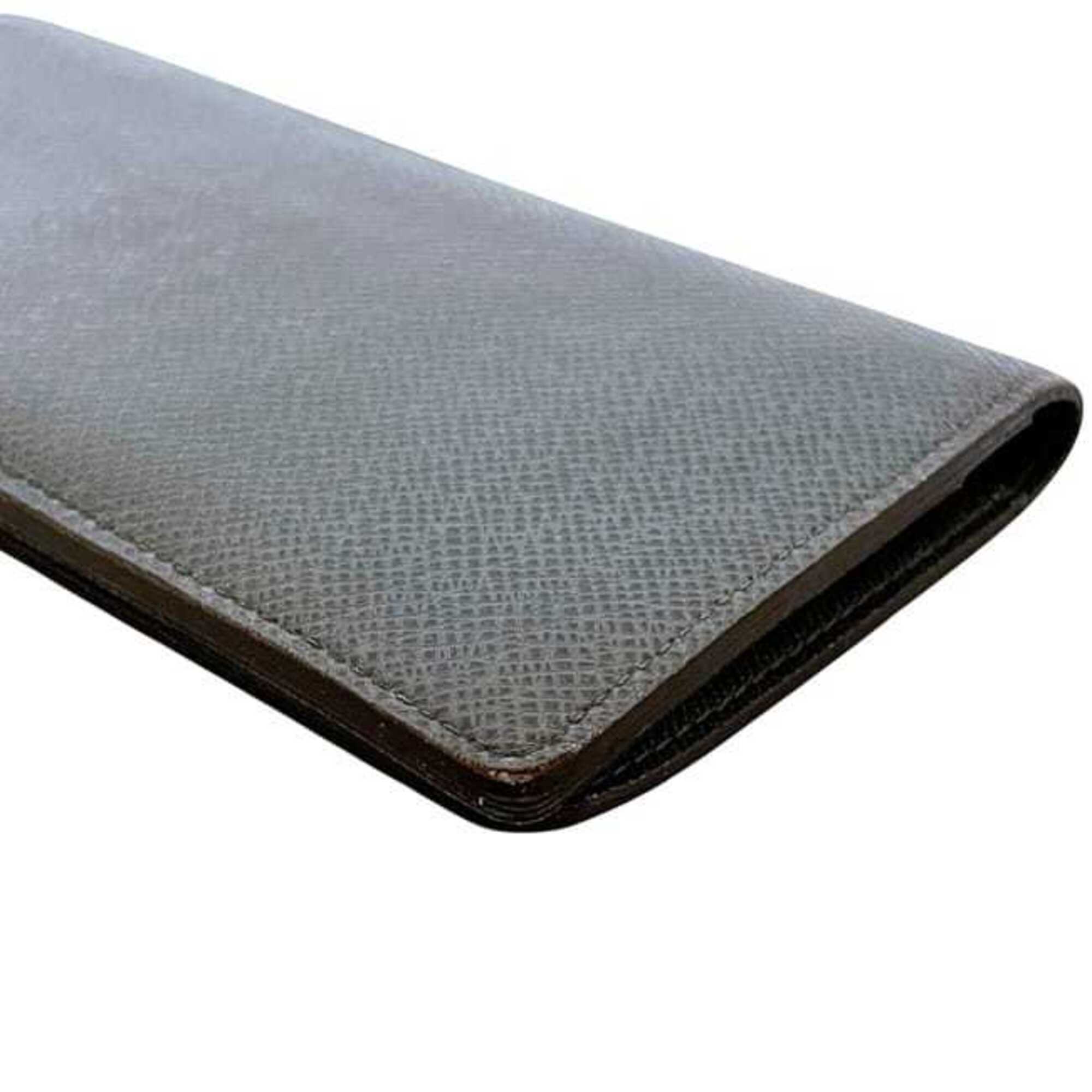 Louis Vuitton Glacier Gray Taiga Leather Long Wallet (Bi-Fold) (Pre-Owned)