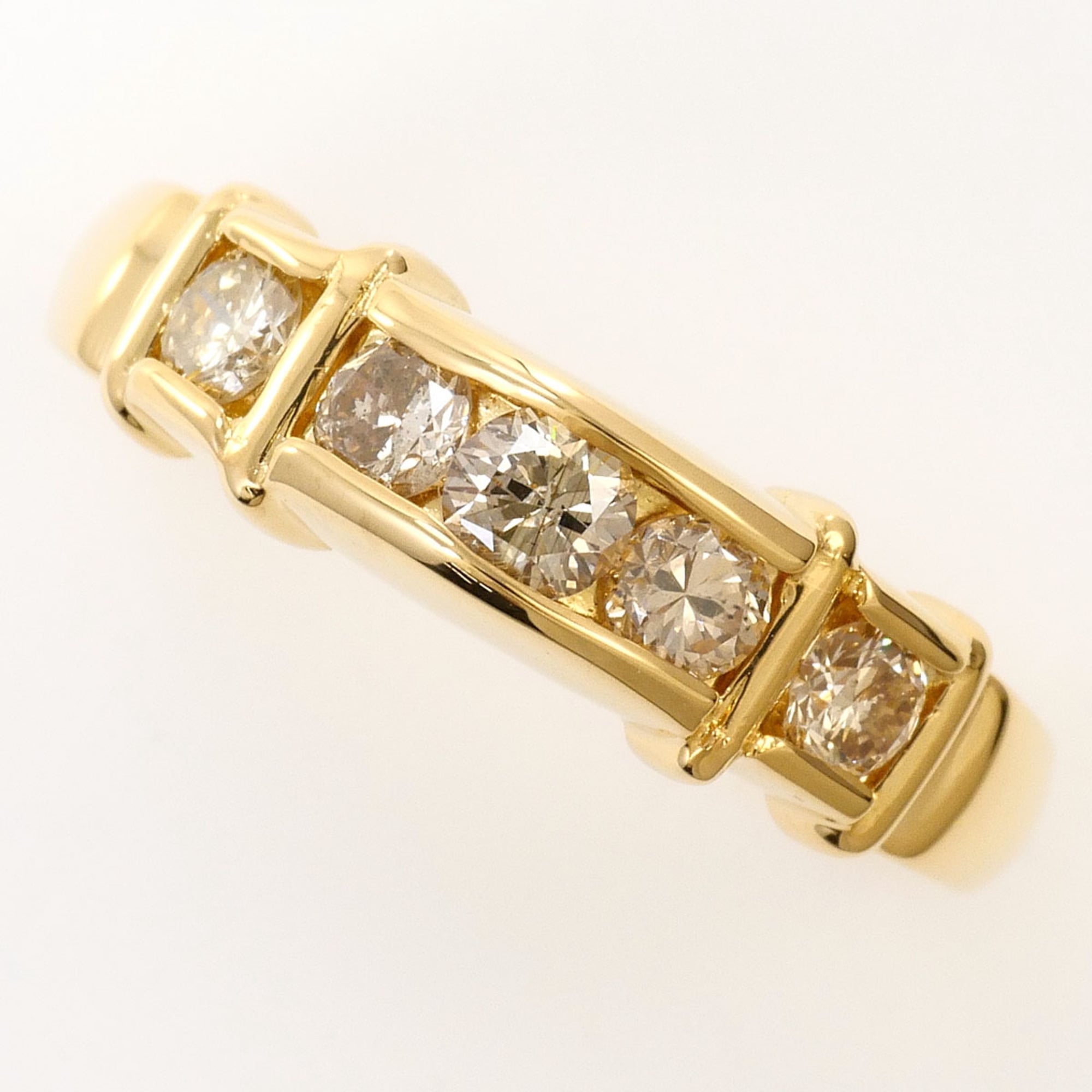 Unbranded Brown Yellow Gold Yellow Gold (18K) Band Ring (Pre-Owned)