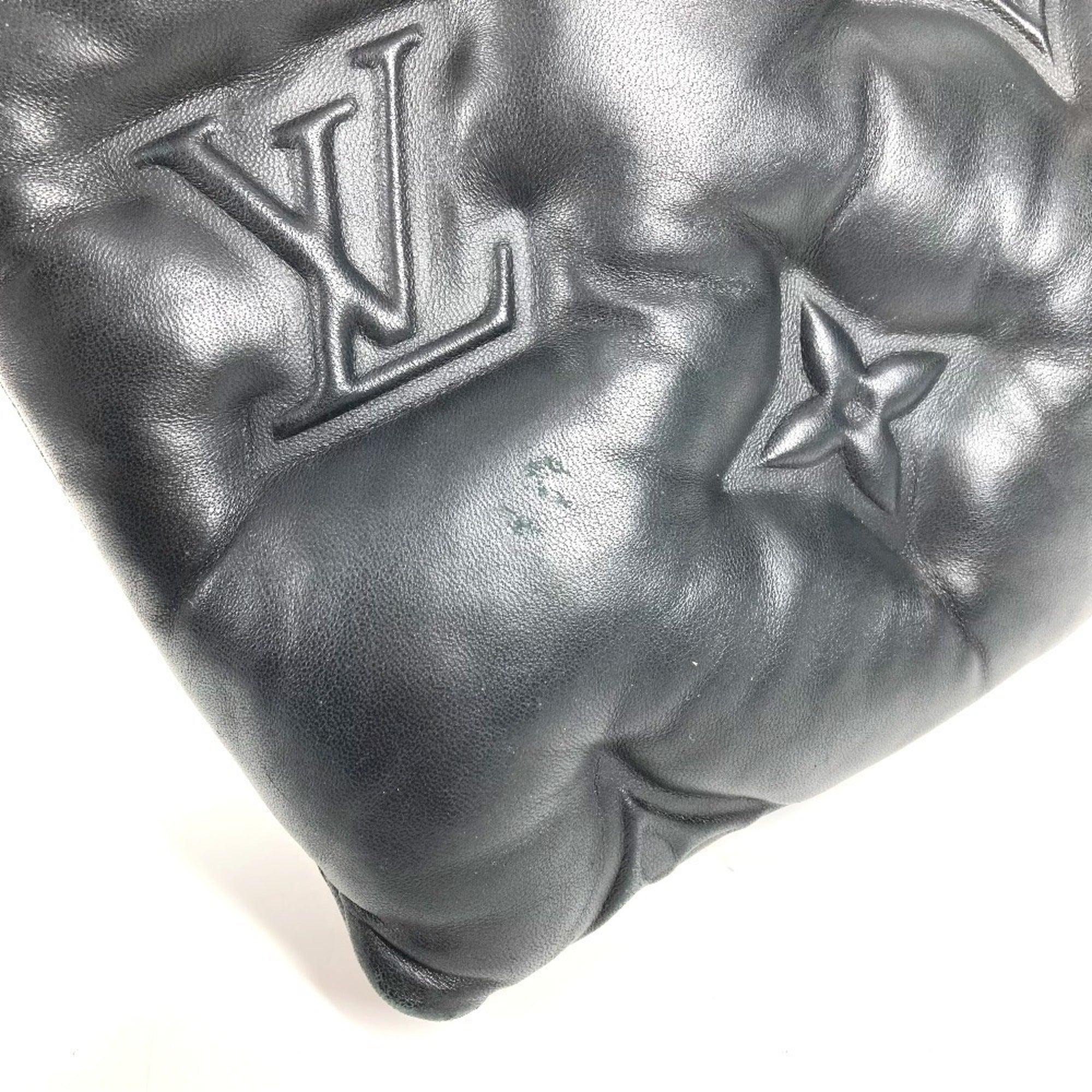 Louis Vuitton Black Noir Leather Clutch Bag Pochette Pouch (Pre-Owned)