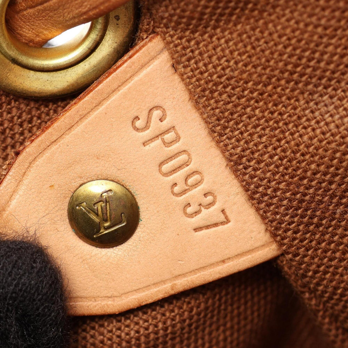 Louis Vuitton Brown Coated Canvas Leather Backpack Handbag (Pre-Owned)