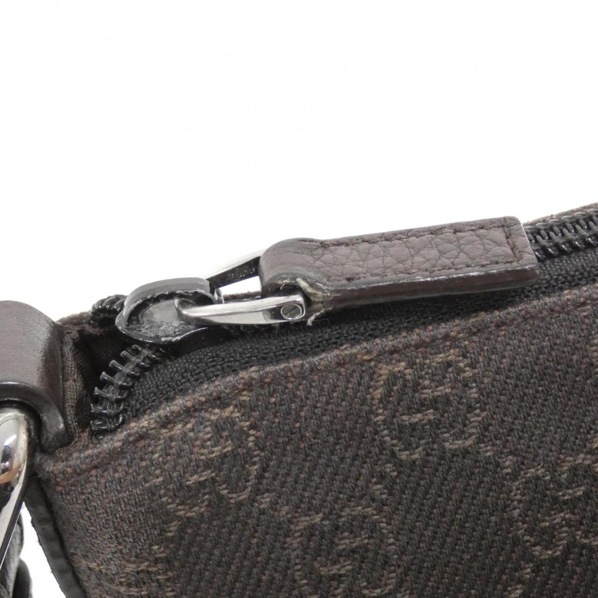Gucci Dark Brown Denim Shoulder Bag (Pre-Owned)