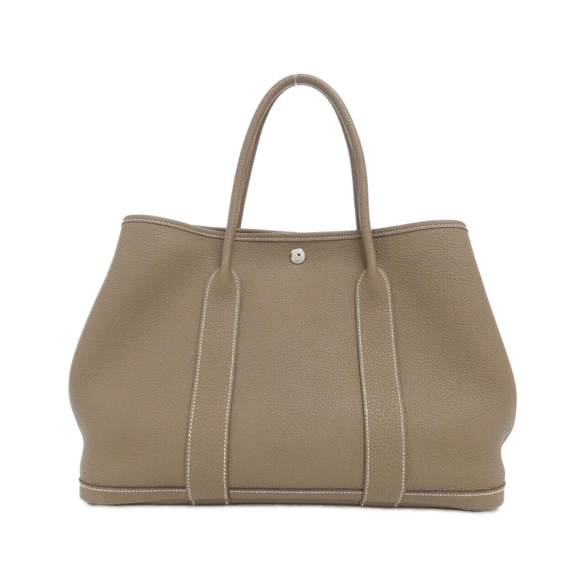 Hermes Etoupe Gray Negonda Leather Handbag (Pre-Owned)