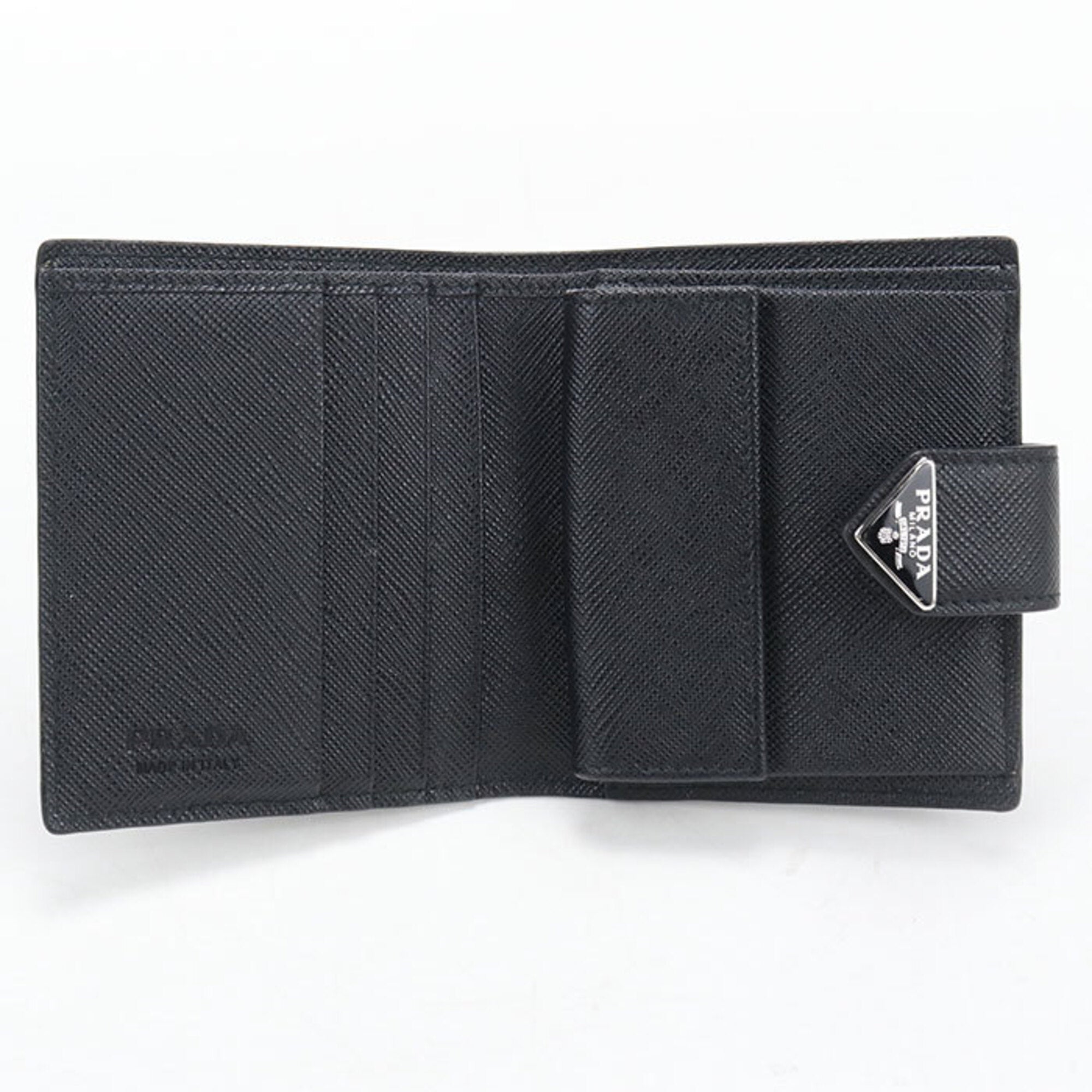 Prada Black Leather Wallet (Bi-Fold) (Pre-Owned)