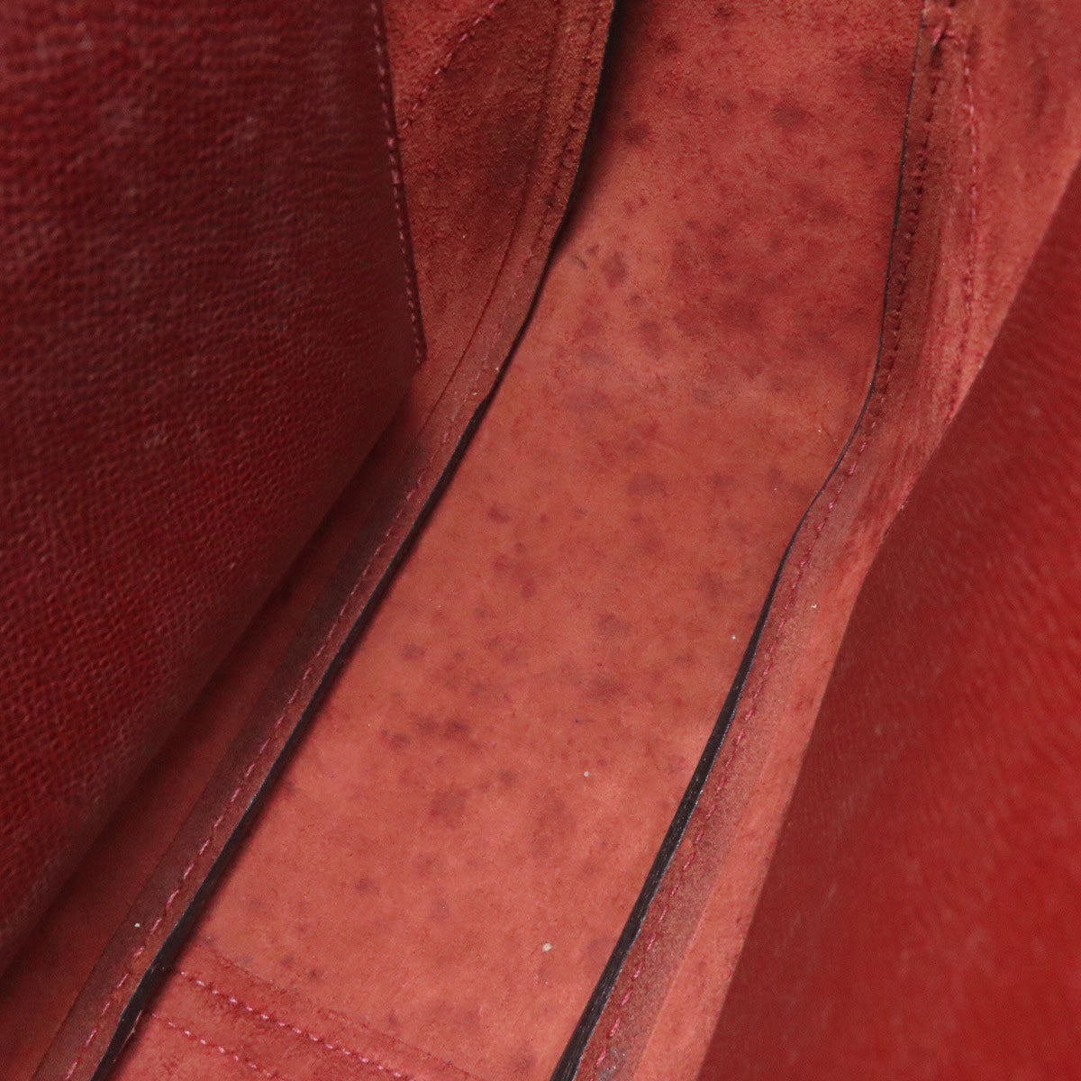 Hermes Rouge H Lisse Leather Shoulder Bag (Pre-Owned)