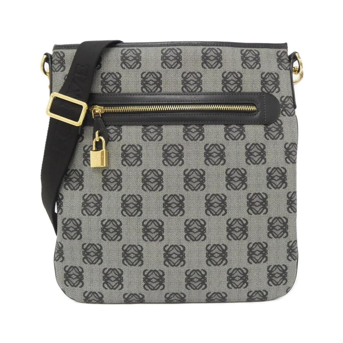 Loewe Black Coated Canvas Shoulder Bag (Pre-Owned)