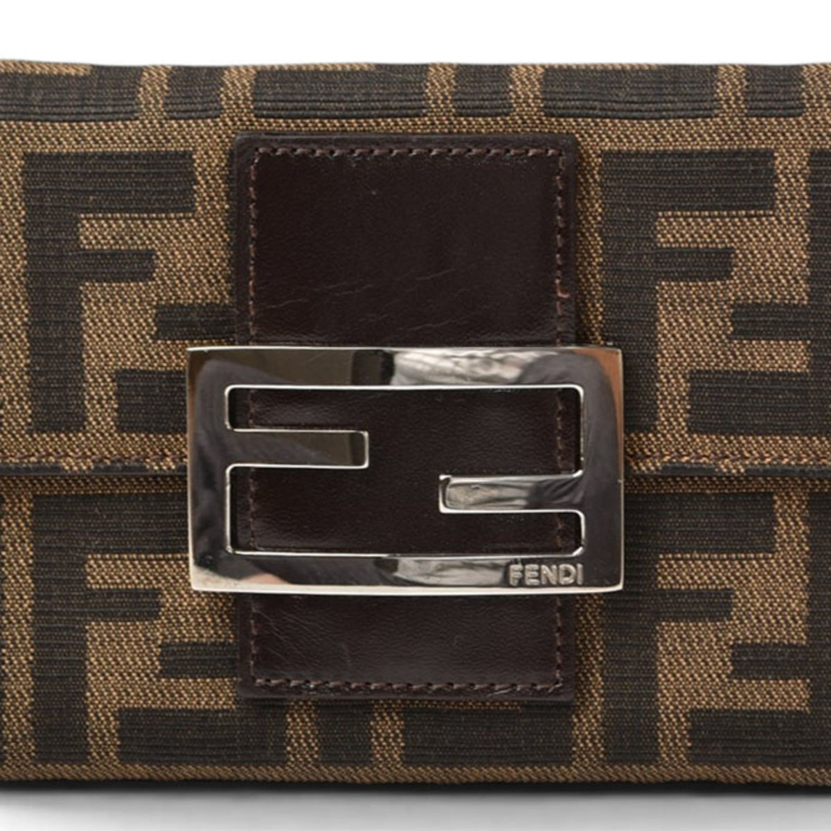 Fendi Brown Canvas Wallet (Tri-Fold) (Pre-Owned)