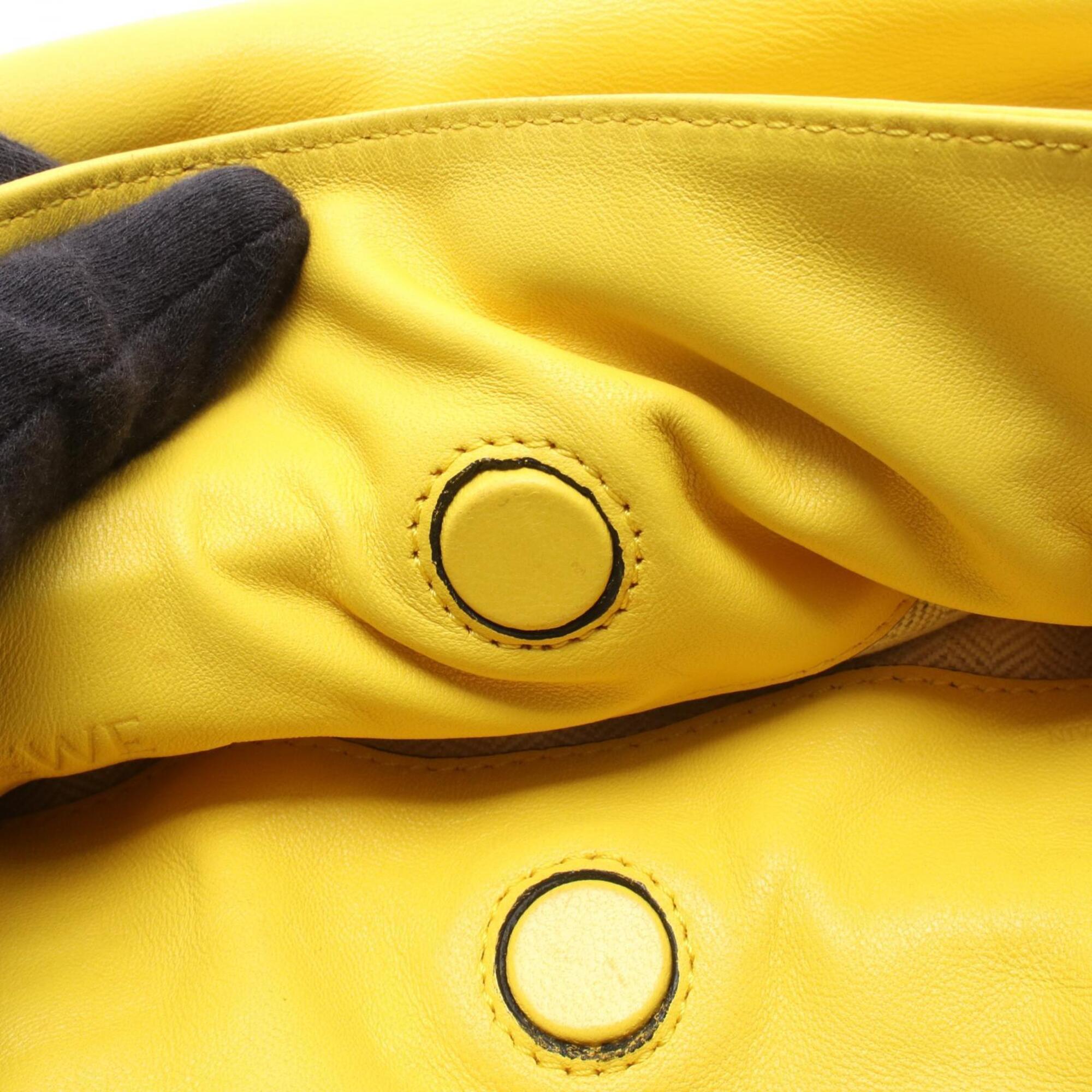 Loewe Yellow Leather Handbag Shoulder Bag (Pre-Owned)