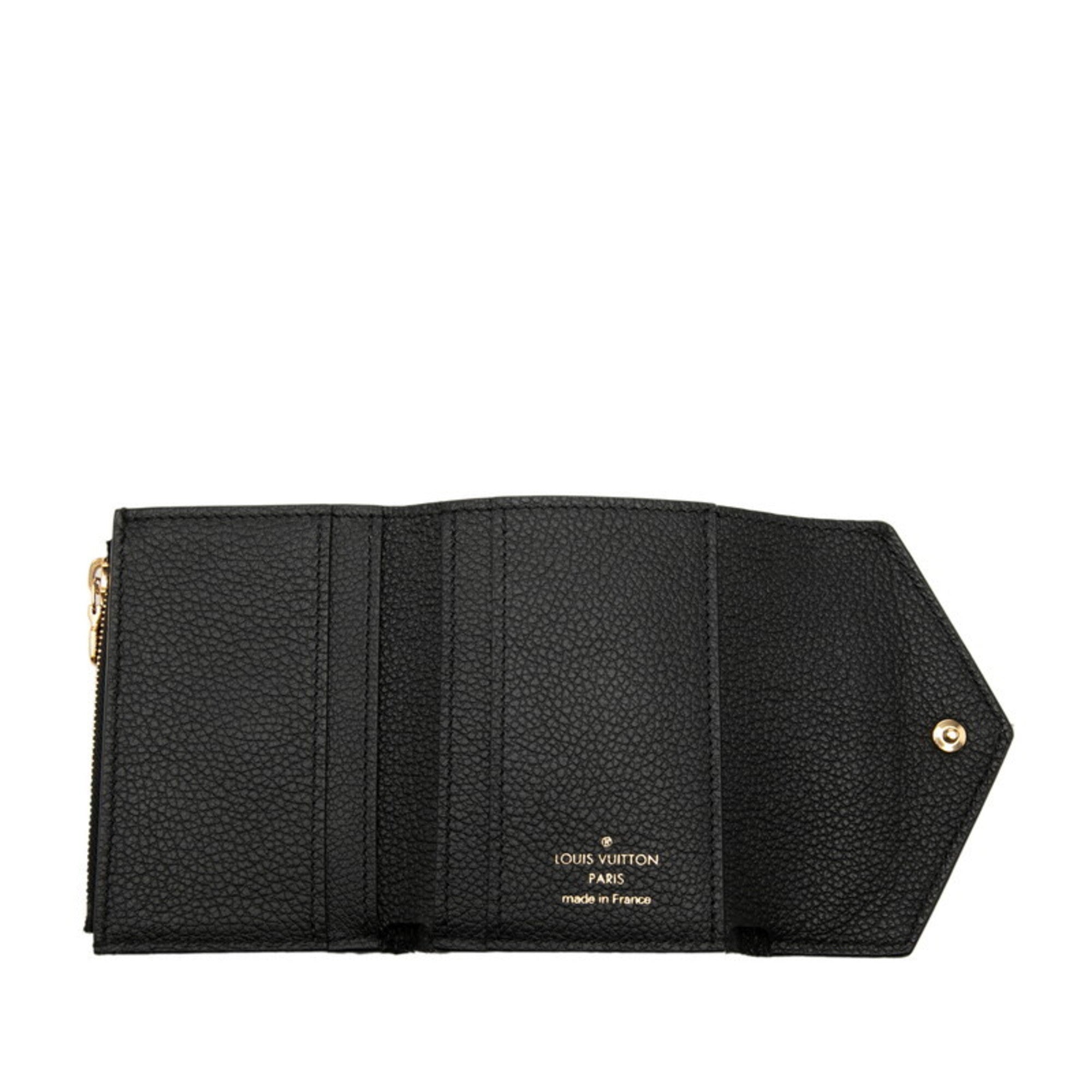 Louis Vuitton Black Noir Leather Wallet (Tri-Fold) (Pre-Owned)