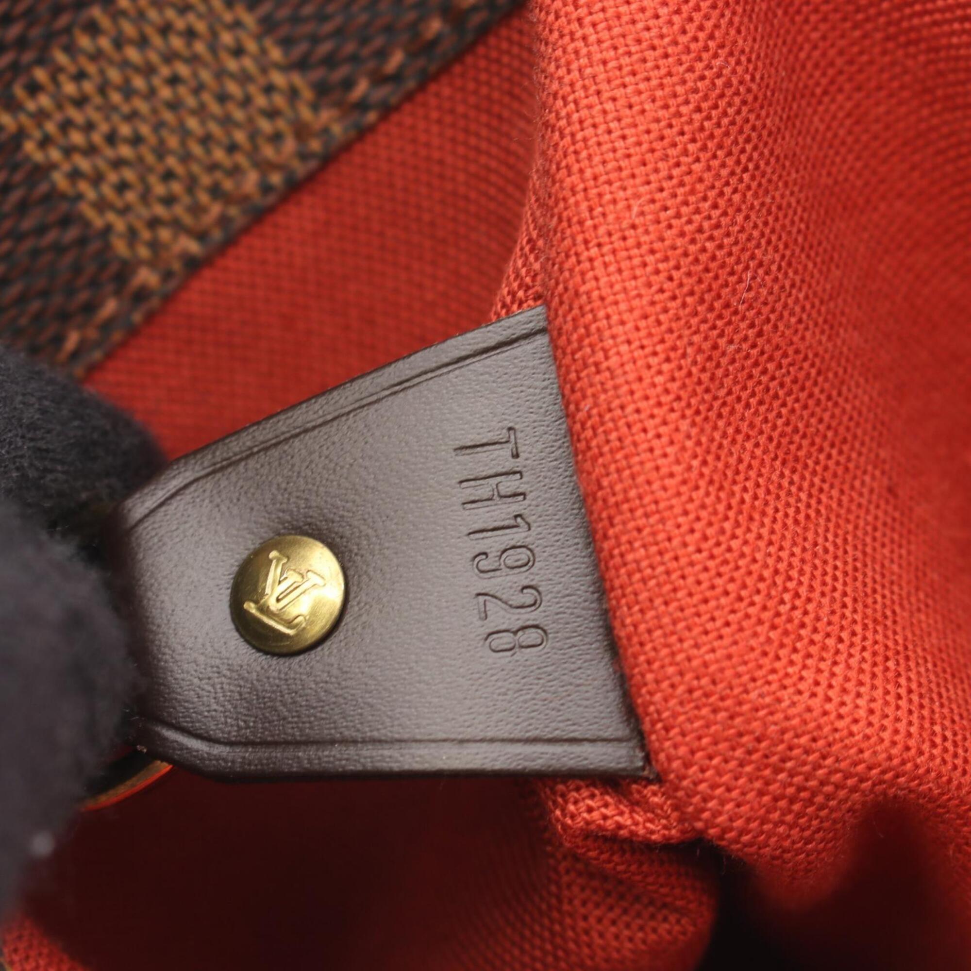 Louis Vuitton Brown Ebene Coated Canvas Leather Handbag Shoulder Bag (Pre-Owned)