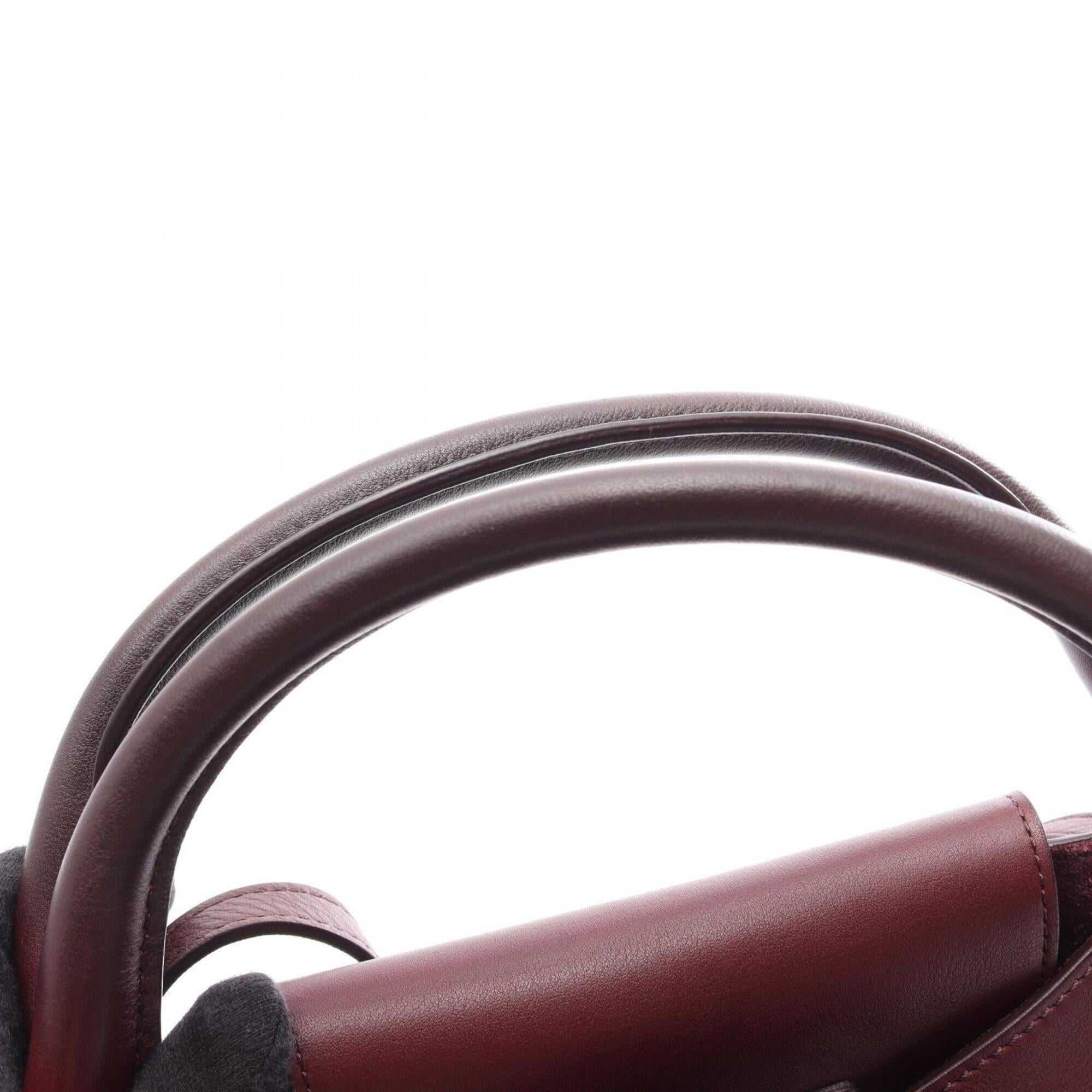Celine Bordeaux Leather Handbag (Pre-Owned)