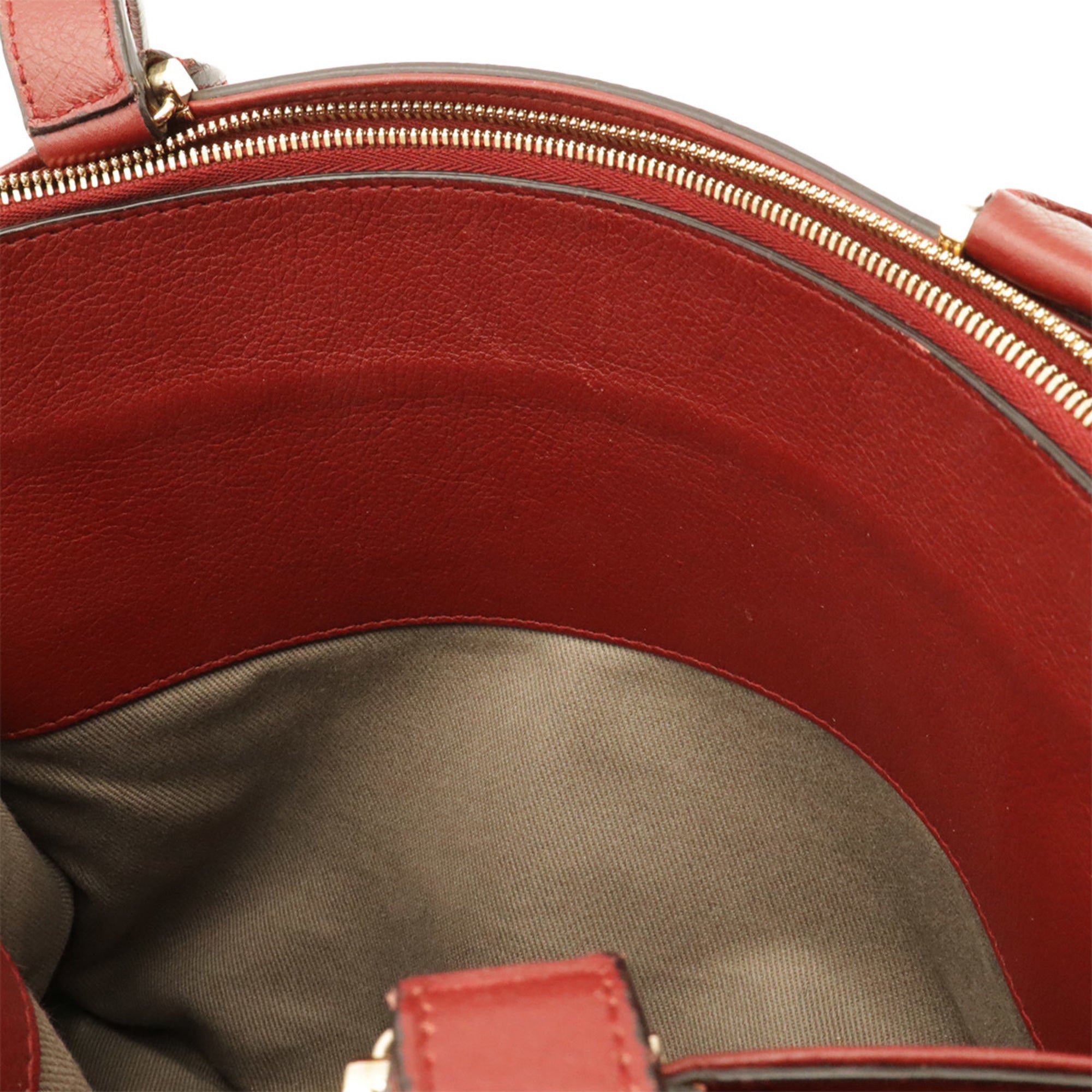 Cartier Bordeaux Leather Handbag Shoulder Bag (Pre-Owned)