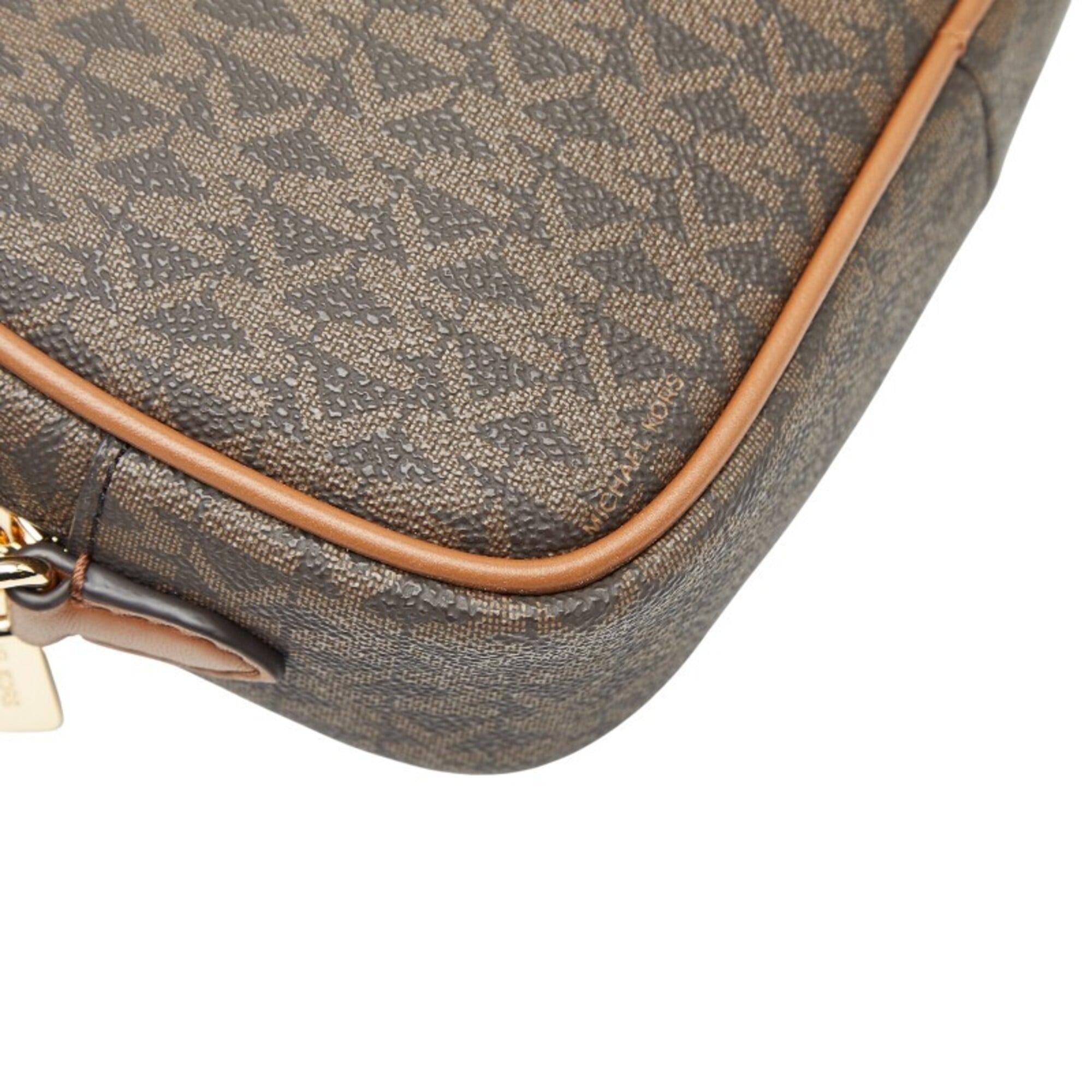 Michael Kors Brown Pvc Leather Pouch Shoulder Bag (Pre-Owned)