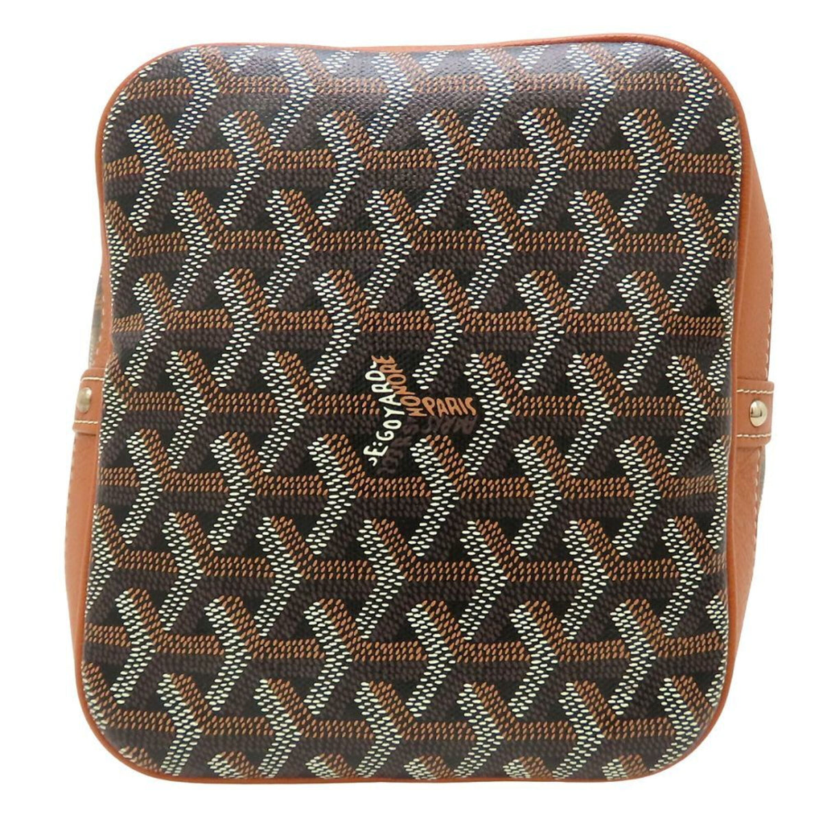 Goyard Black Brown Coated Canvas Leather Shoulder Bag (Pre-Owned)