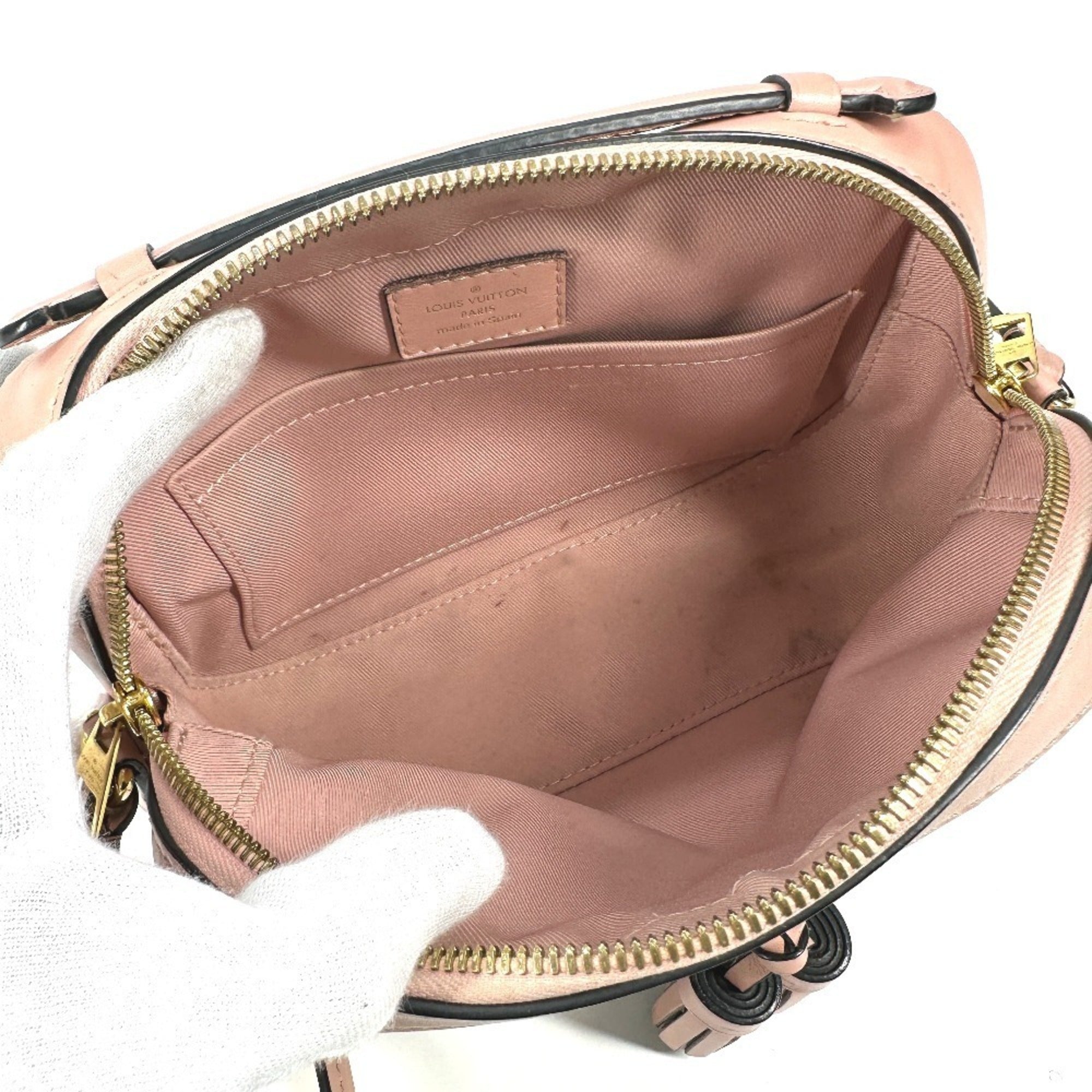Louis Vuitton Brown Pink Rose Poudre Monogram Canvas Leather Handbag Pochette Shoulder Bag (Pre-Owned)