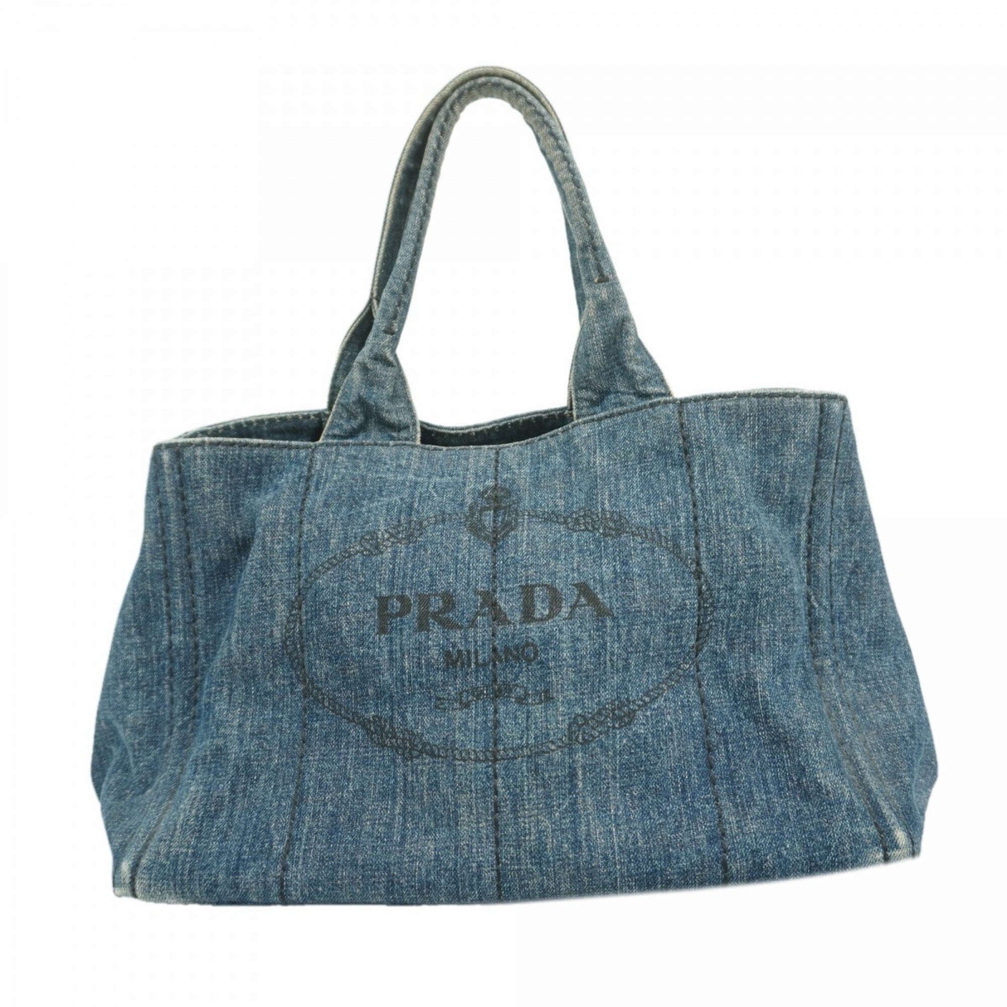 Prada Navy Denim Tote Bag (Pre-Owned)
