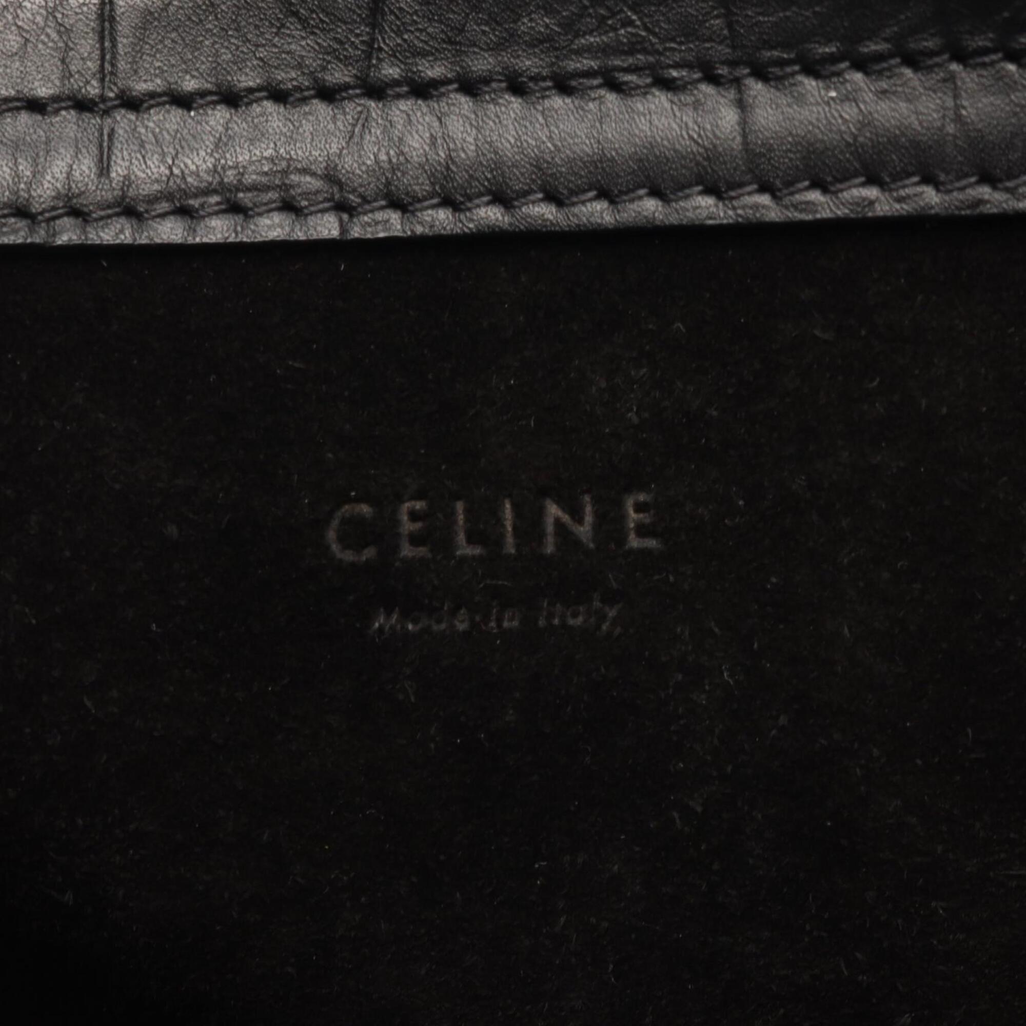 Celine Black Leather Handbag Tote Bag (Pre-Owned)