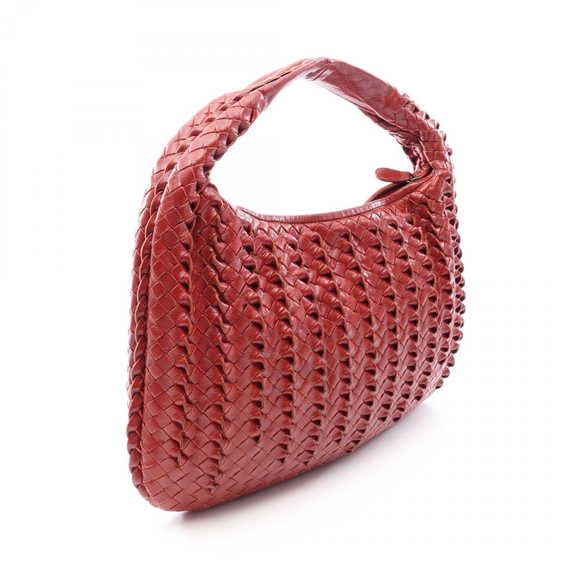 Bottega Veneta Bordeaux Leather Handbag (Pre-Owned)