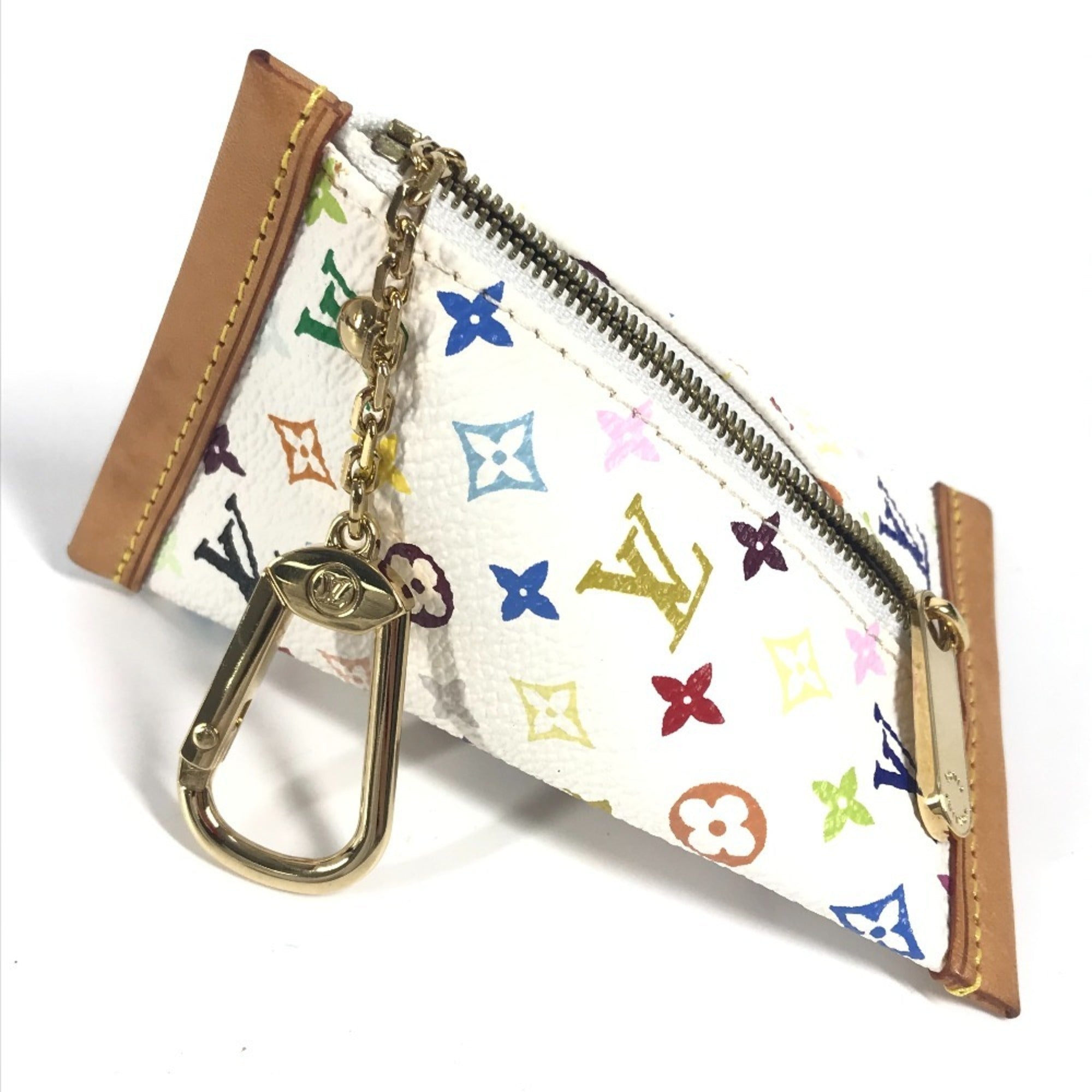 Louis Vuitton Blanc White Monogram Multicolore Coin Purse/Coin Case (Pre-Owned)