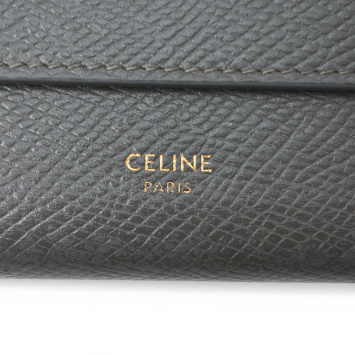 Celine Gray Leather Wallet (Tri-Fold) (Pre-Owned)