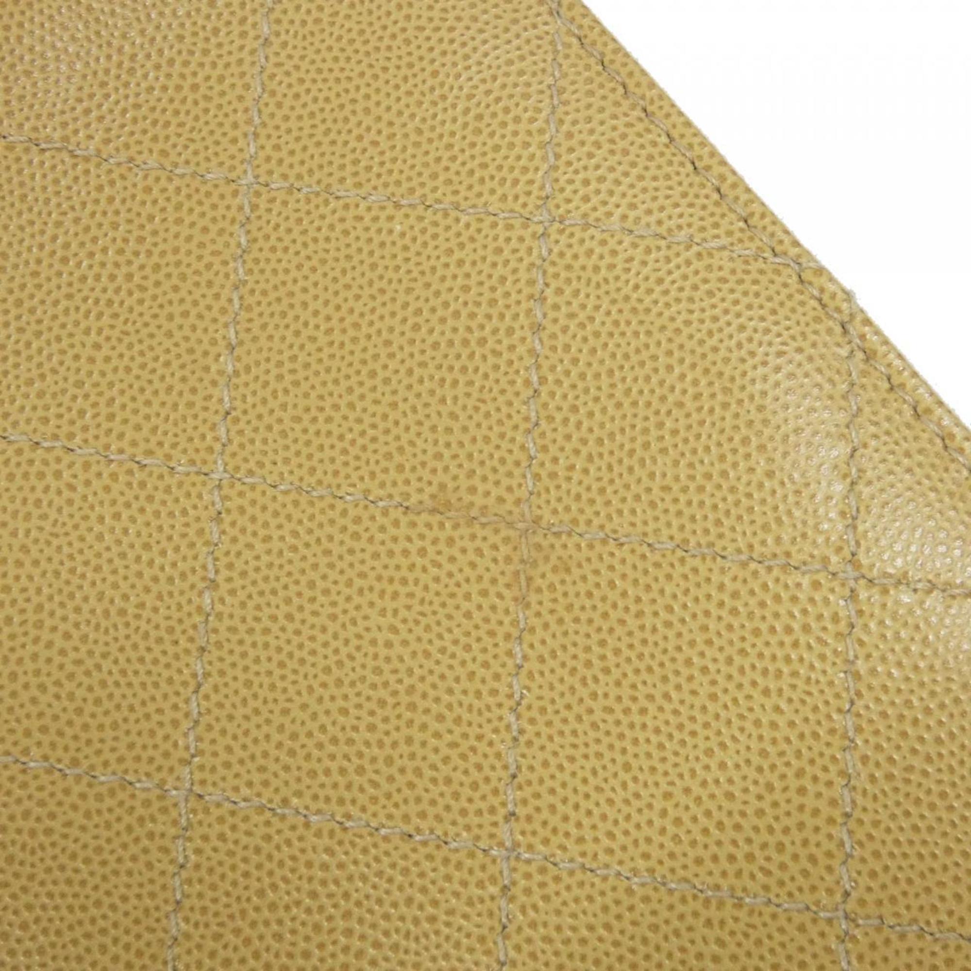 Chanel Beige Grained Calfskin Handbag (Pre-Owned)