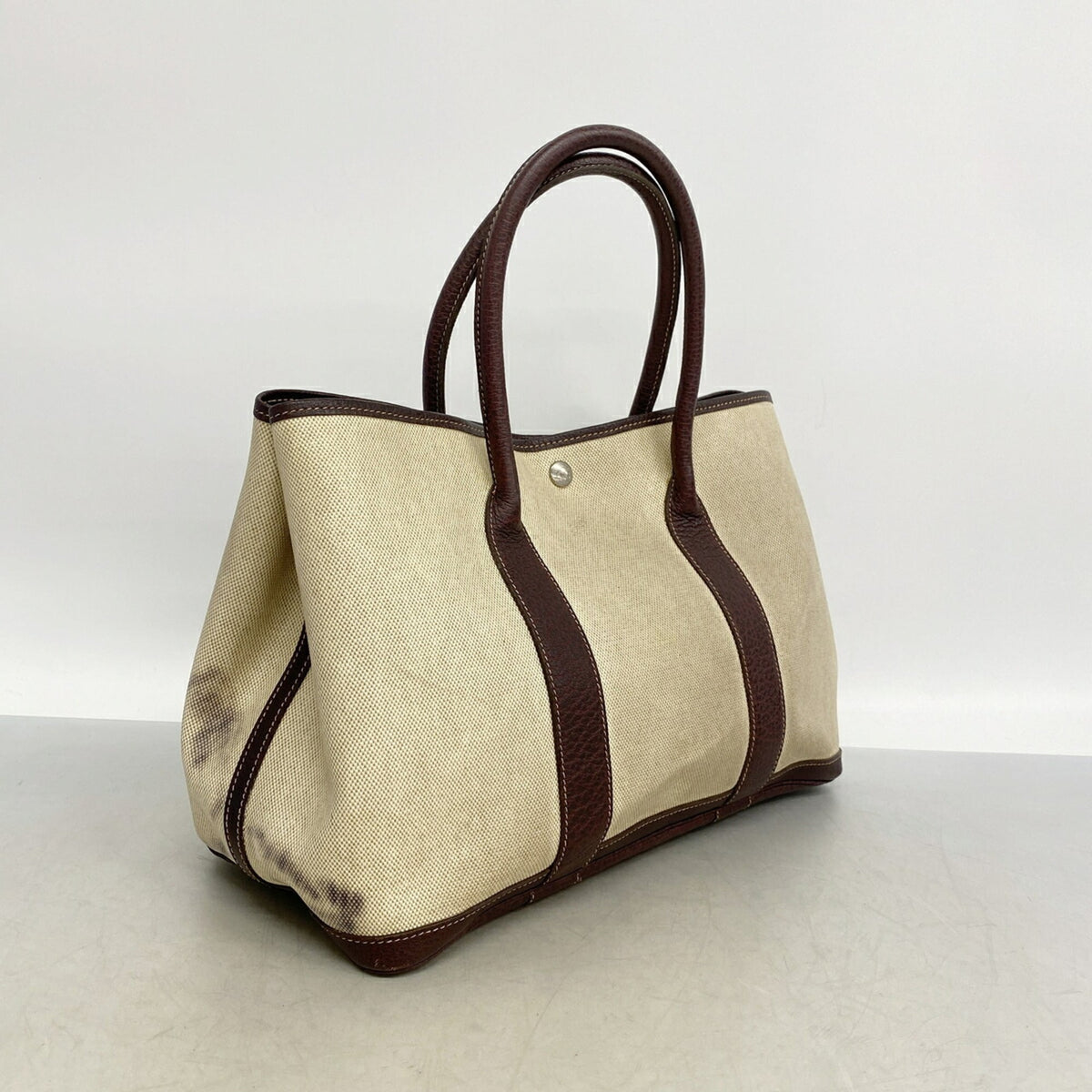 Hermes Brown Toile H Tote Bag (Pre-Owned)