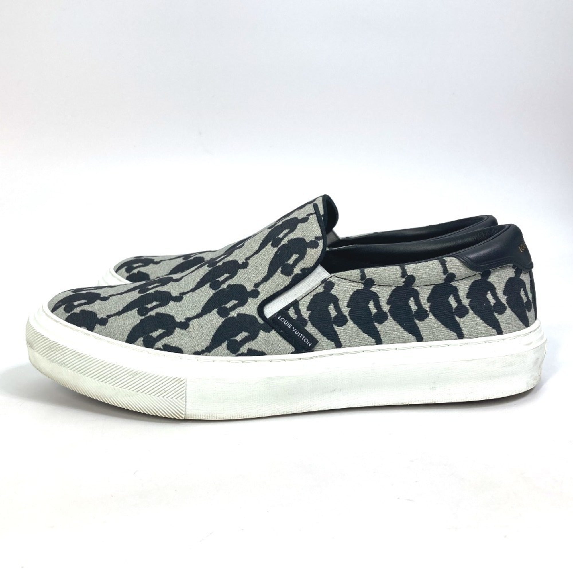 Louis Vuitton Black Gray Sneakers (Pre-Owned)