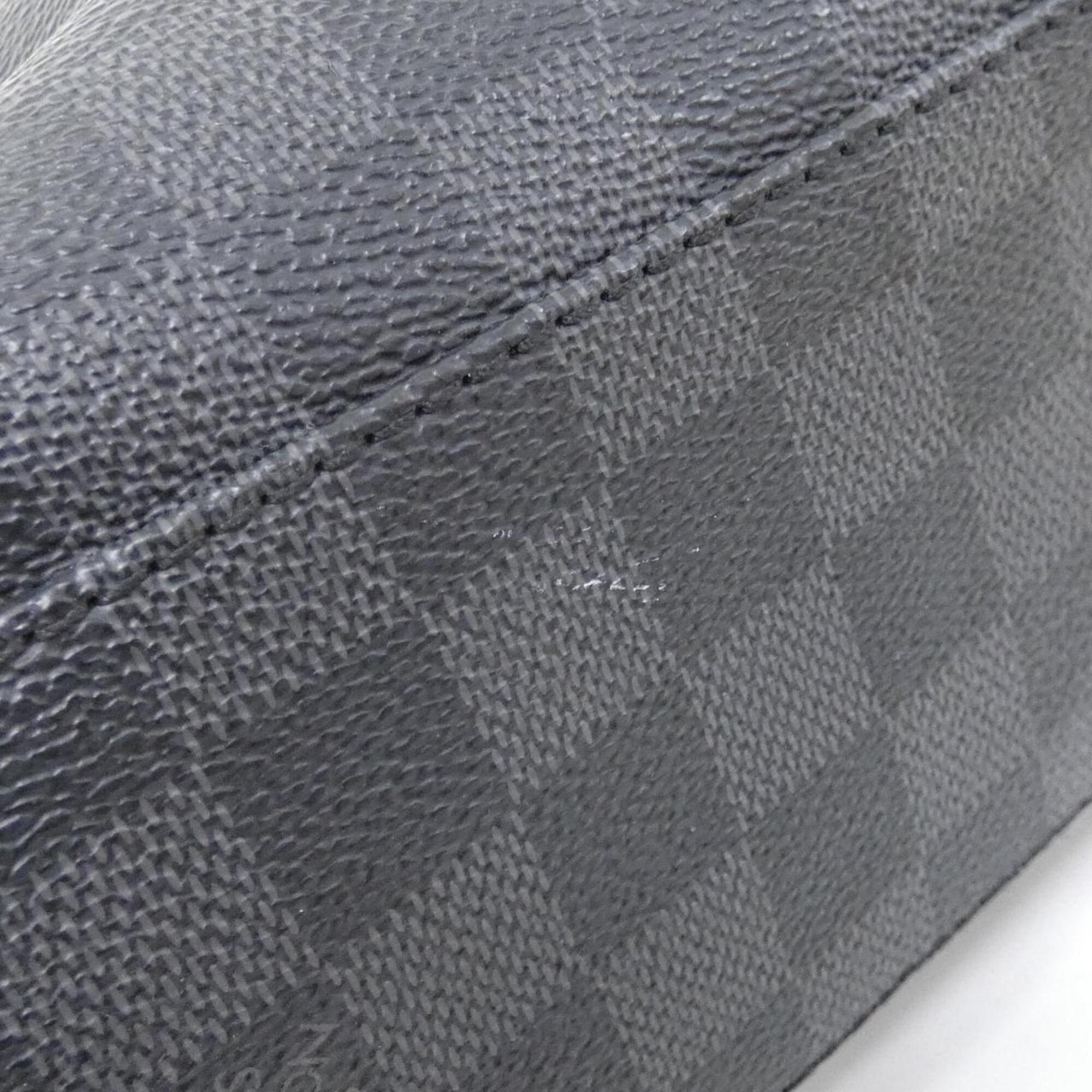 Louis Vuitton Dark Gray Graphite Coated Canvas Shoulder Bag (Pre-Owned)