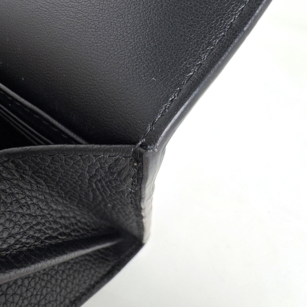 Christian Dior Gray Leather Long Wallet (Bi-Fold) (Pre-Owned)
