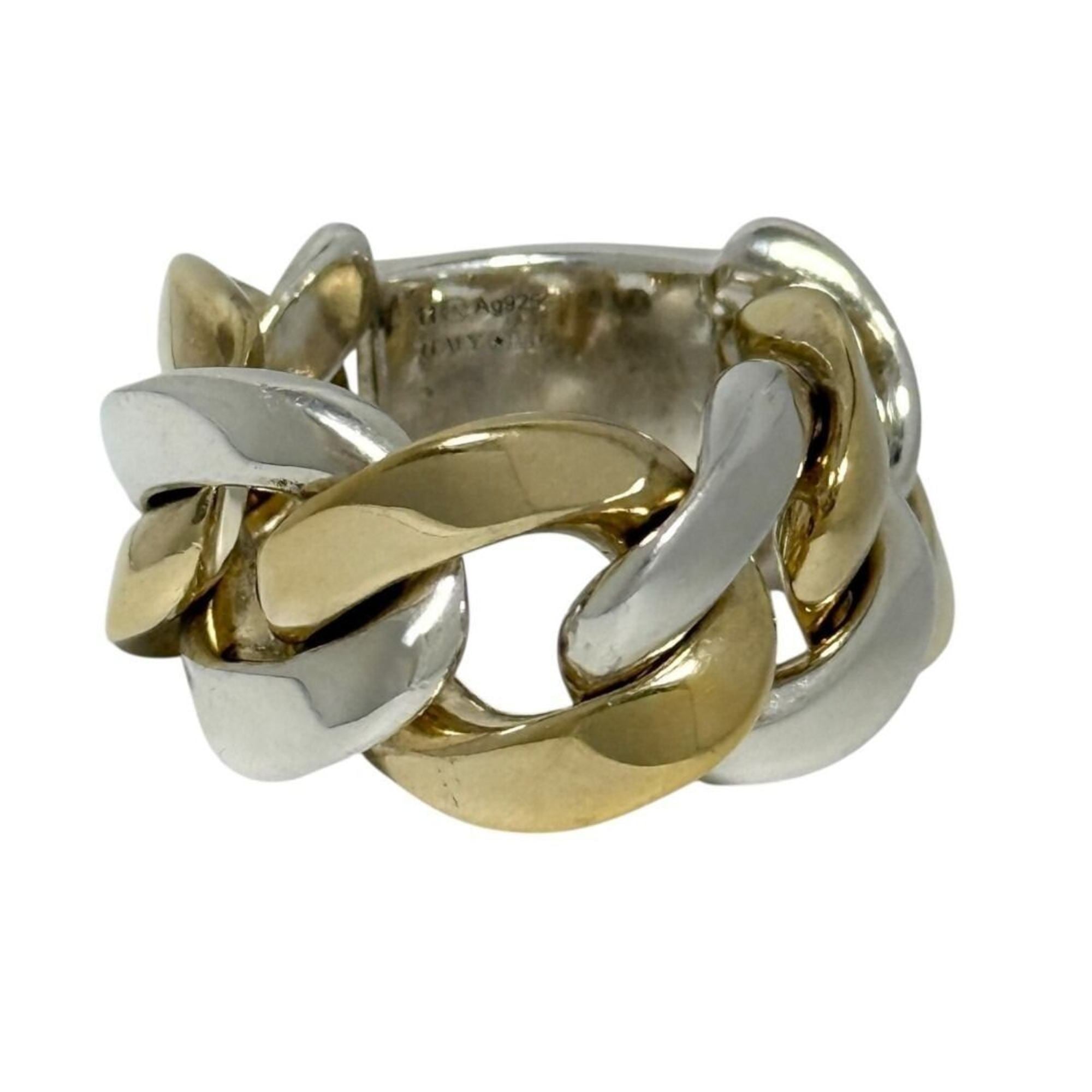 Bottega Veneta Silver 925 Band Ring (Pre-Owned)
