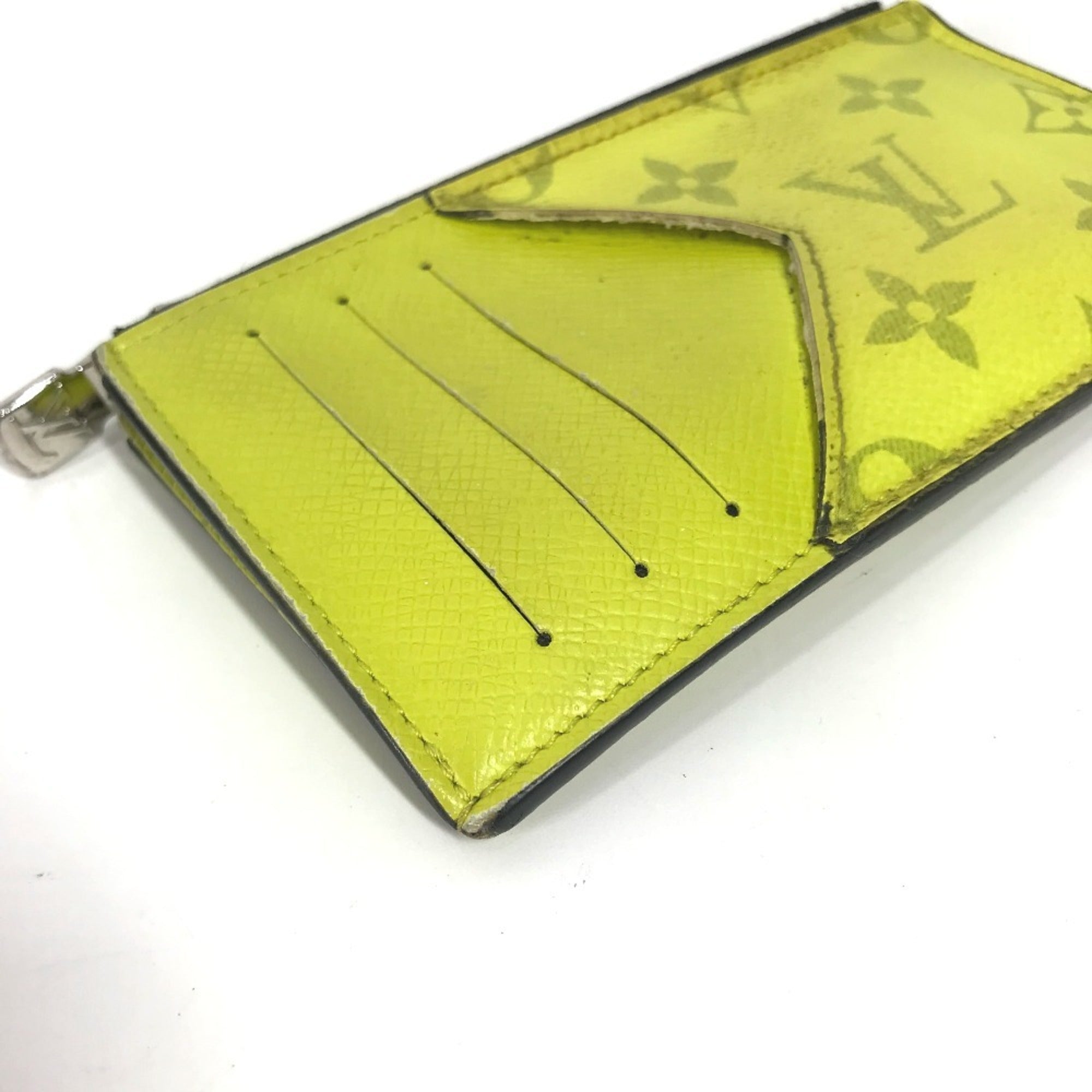 Louis Vuitton Taigarama Yellow Monogram Taiga Leather Coin Purse/Coin Case (Pre-Owned)