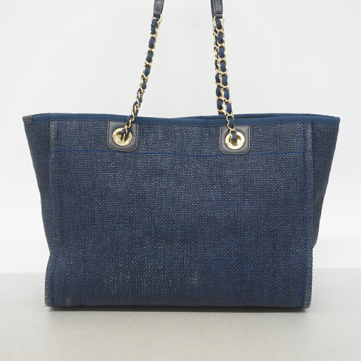 Chanel Navy Straw Tote Bag (Pre-Owned)