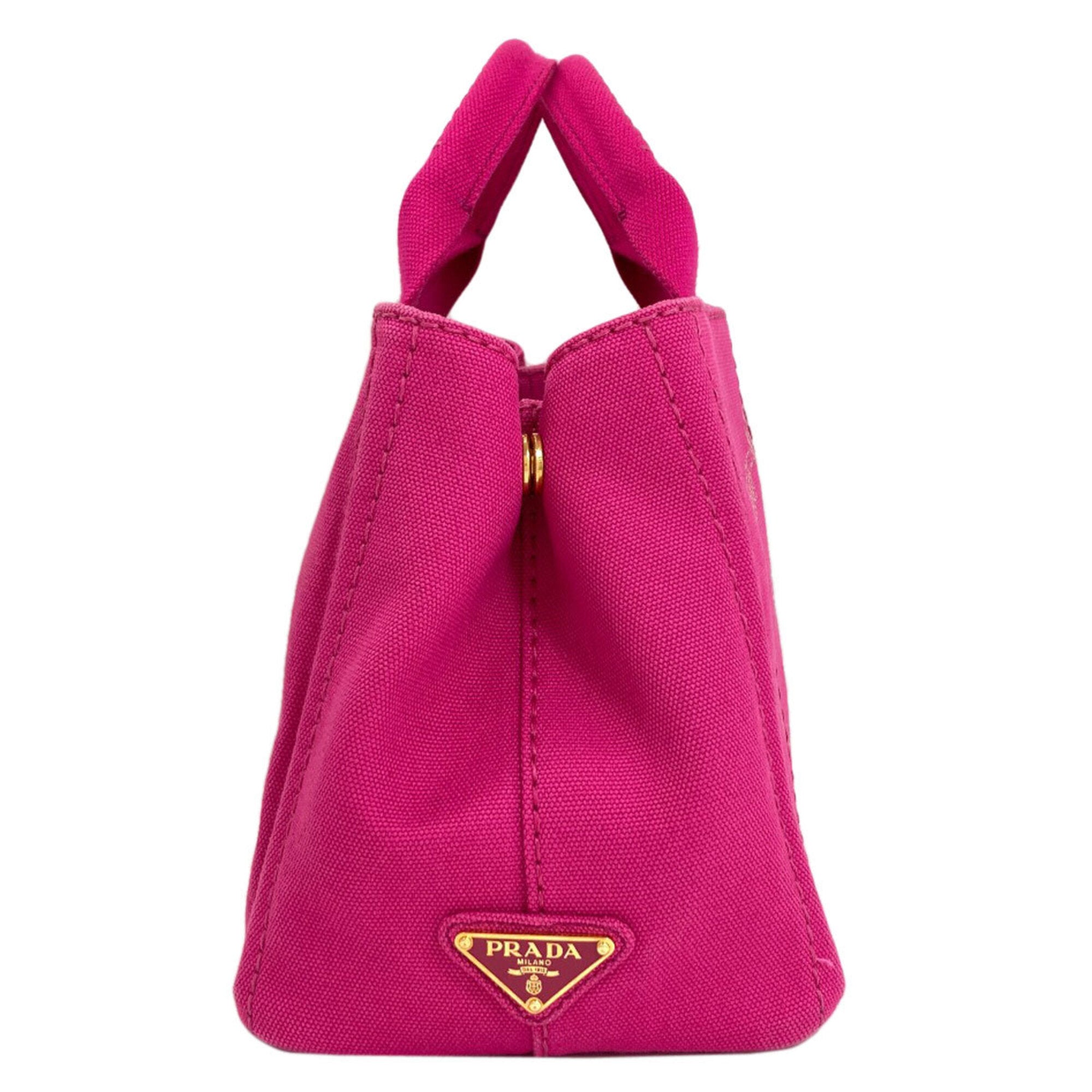 Prada Canapa Pink Canvas Handbag (Pre-Owned)