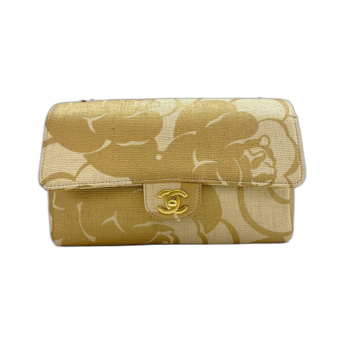 Chanel Beige Raffia Shoulder Bag (Pre-Owned)
