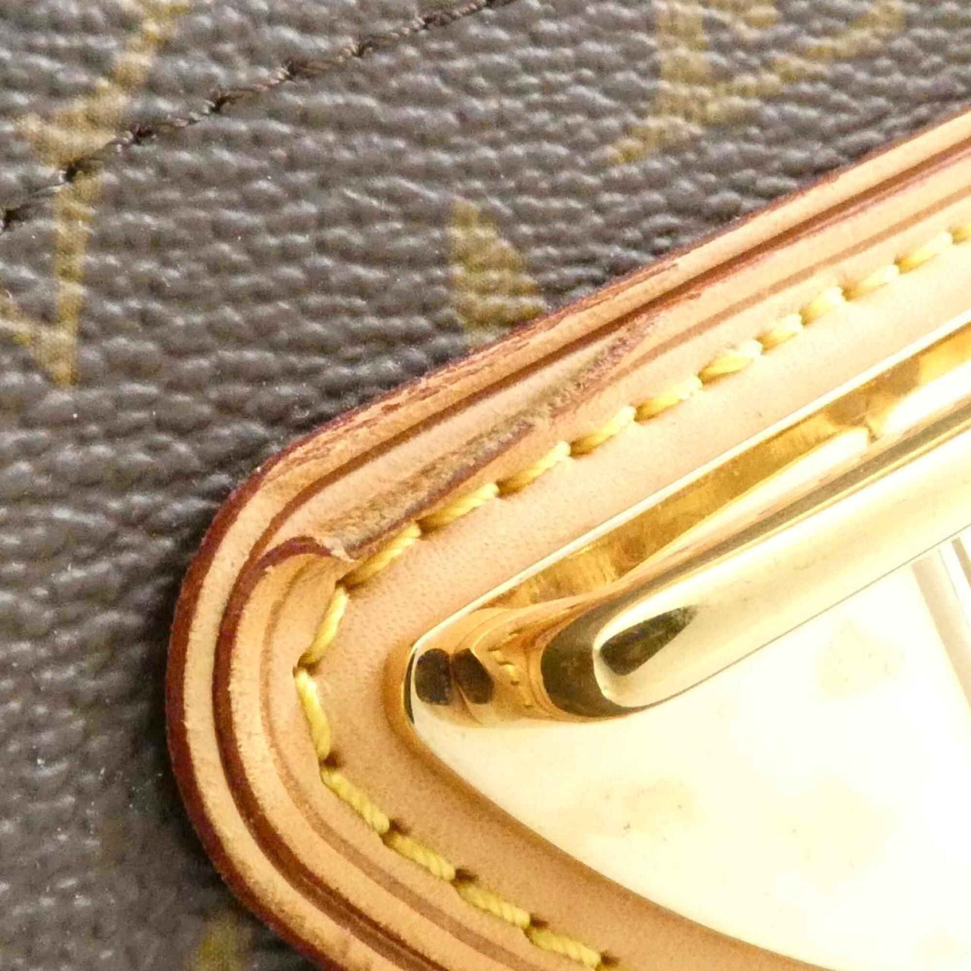Louis Vuitton Monogram Marron Coated Canvas Shoulder Bag (Pre-Owned)