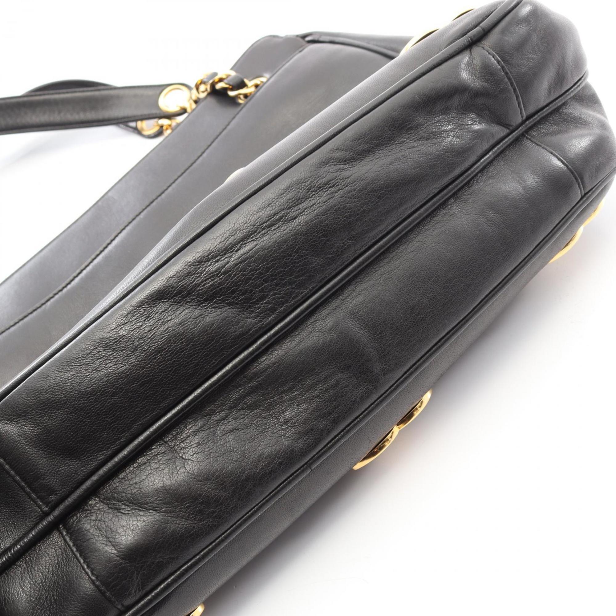 Chanel Black Leather Tote Bag (Pre-Owned)