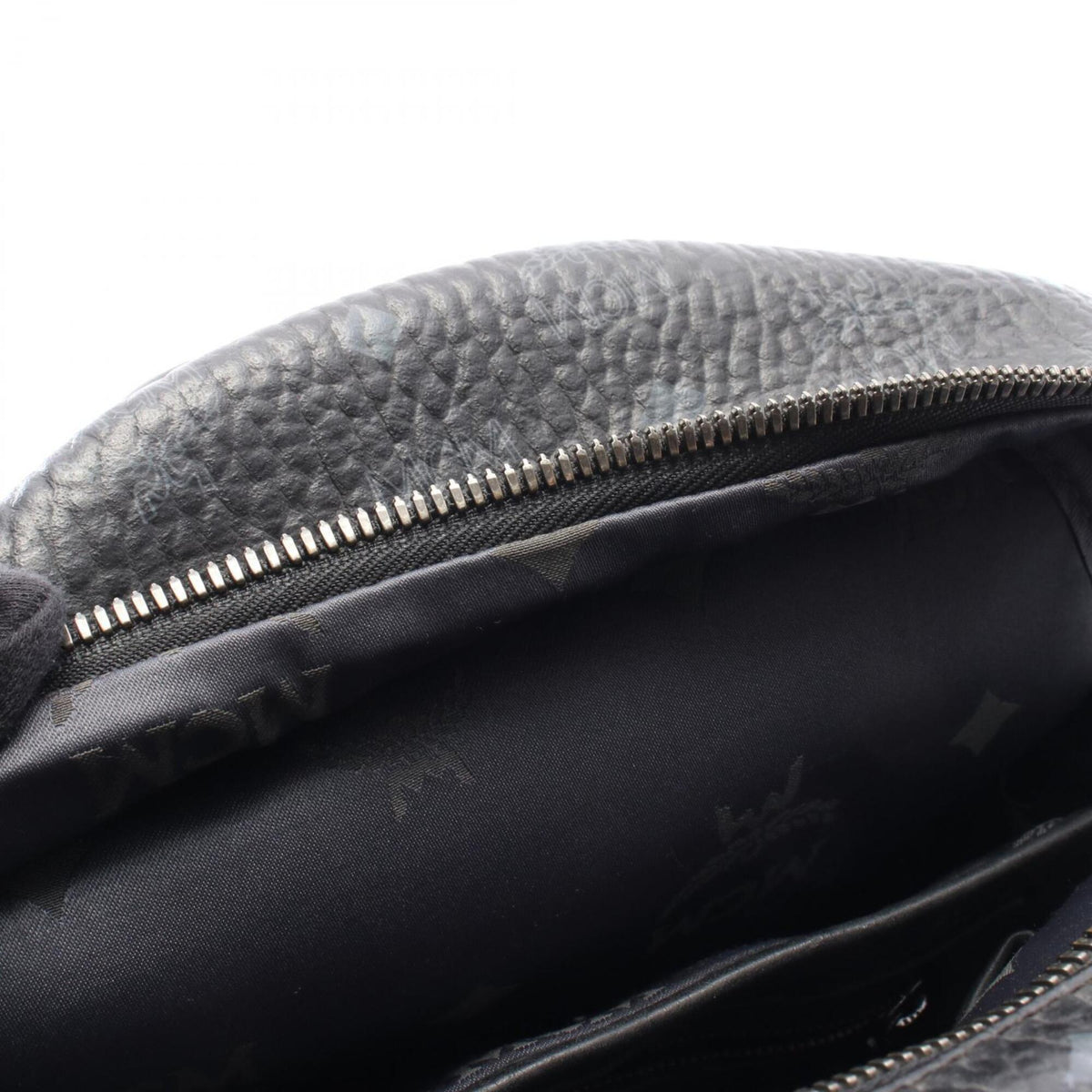 Mcm Black Gray Coated Canvas Backpack Handbag (Pre-Owned)